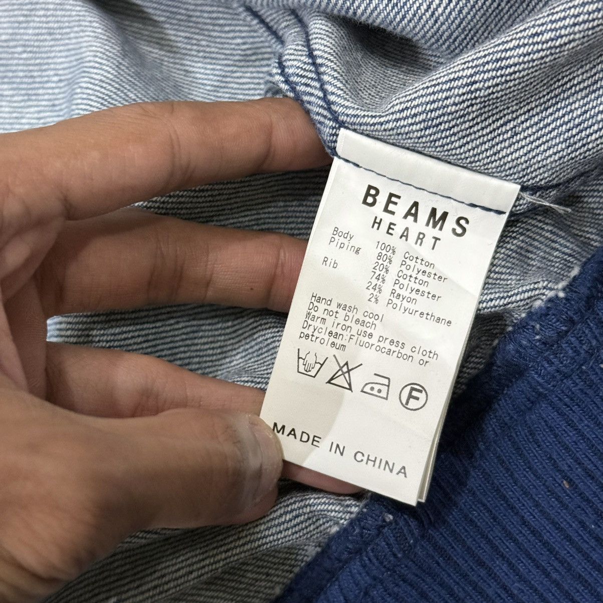 Beams Plus Vintage Beams Heart Zipper Denim Style Flight Bomber Jacket Size M / US 6-8 / IT 42-44 - 20 Thumbnail