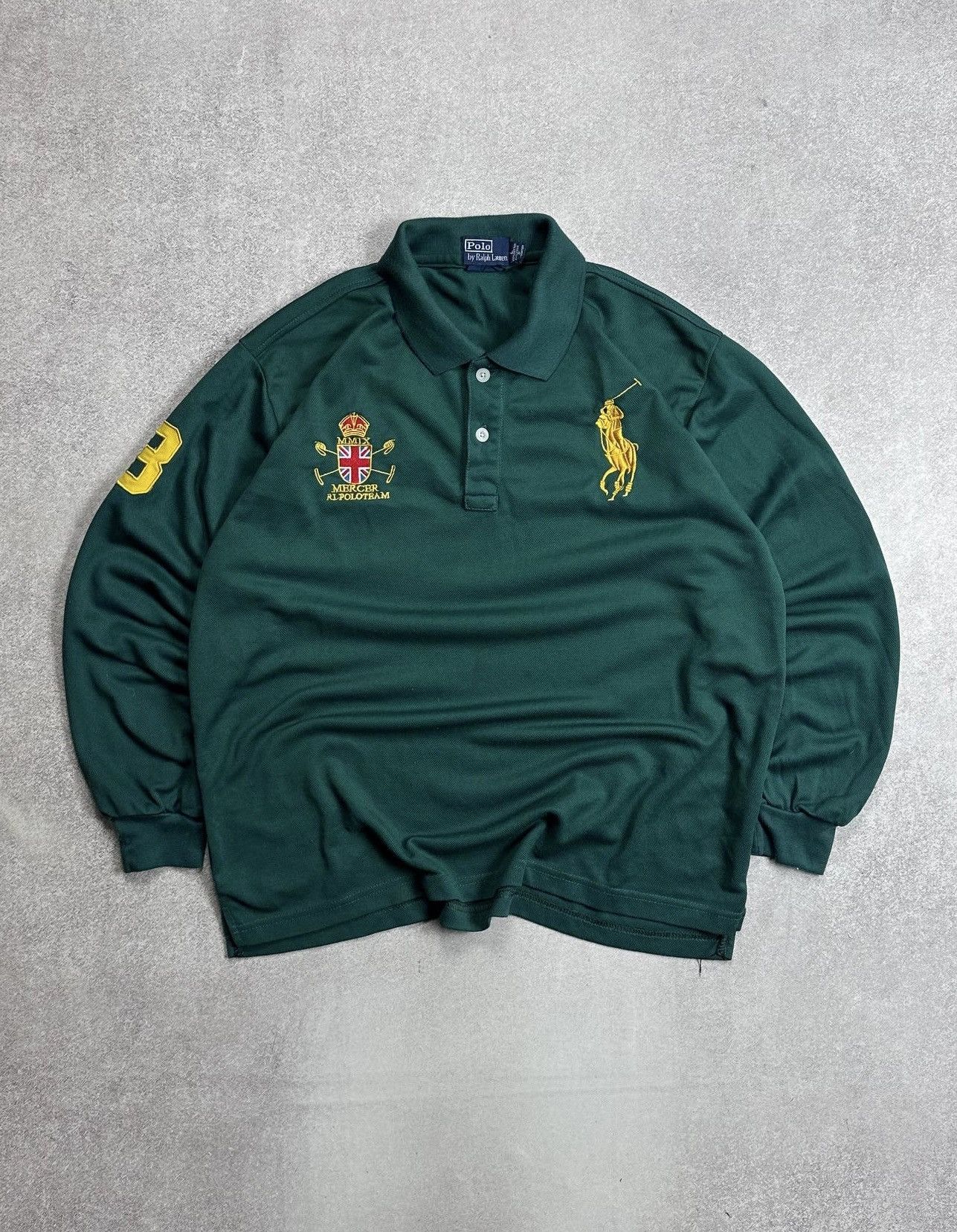 Vintage 90s Polo Ralph Lauren RRL Rugby Mercer Shirt Rare L