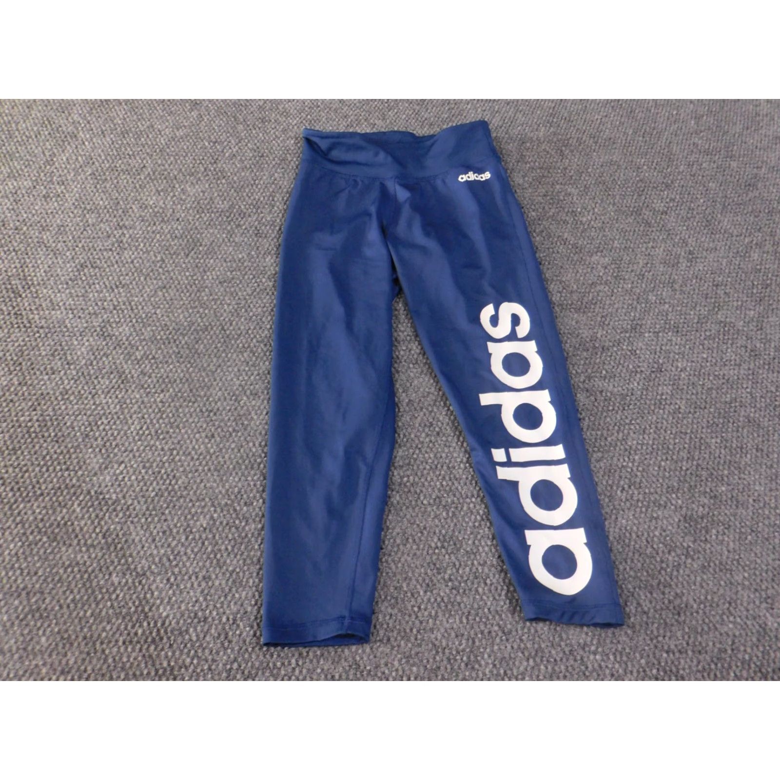 Adidas Adidas Leggings Women S Blue Print Running Performance Climalite Walking Compression Straight Inseam 21 in Size 40" / US 18 - 3 Thumbnail