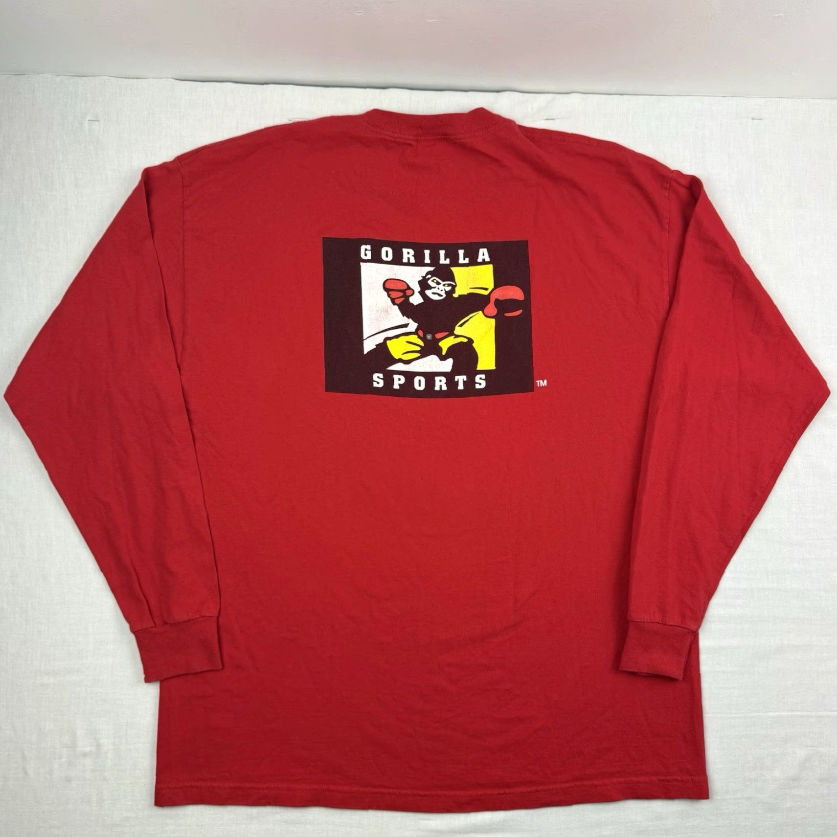 Vintage VINTAGE Alstyle Sports Long Sleeve Shirt Men 2XL Red Solid Hipster 90s Y2K Size US XXL / EU 58 / 5 - 2 Thumbnail