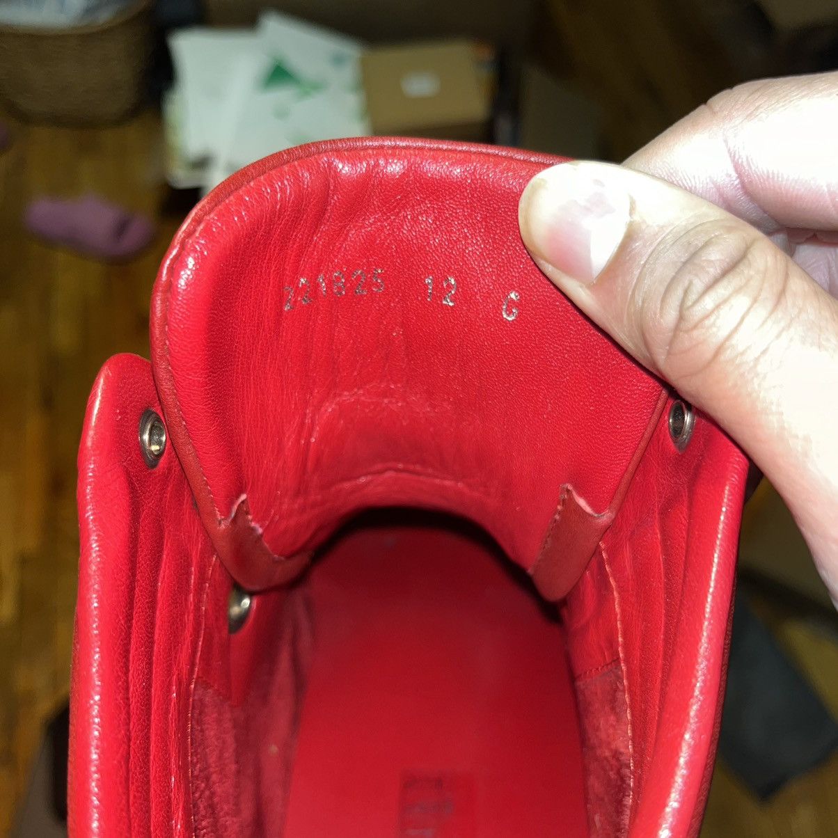 Gucci Gucci Red Guccissima Leather Web Detail High Top Size US 12 / EU 45 - 7 Thumbnail