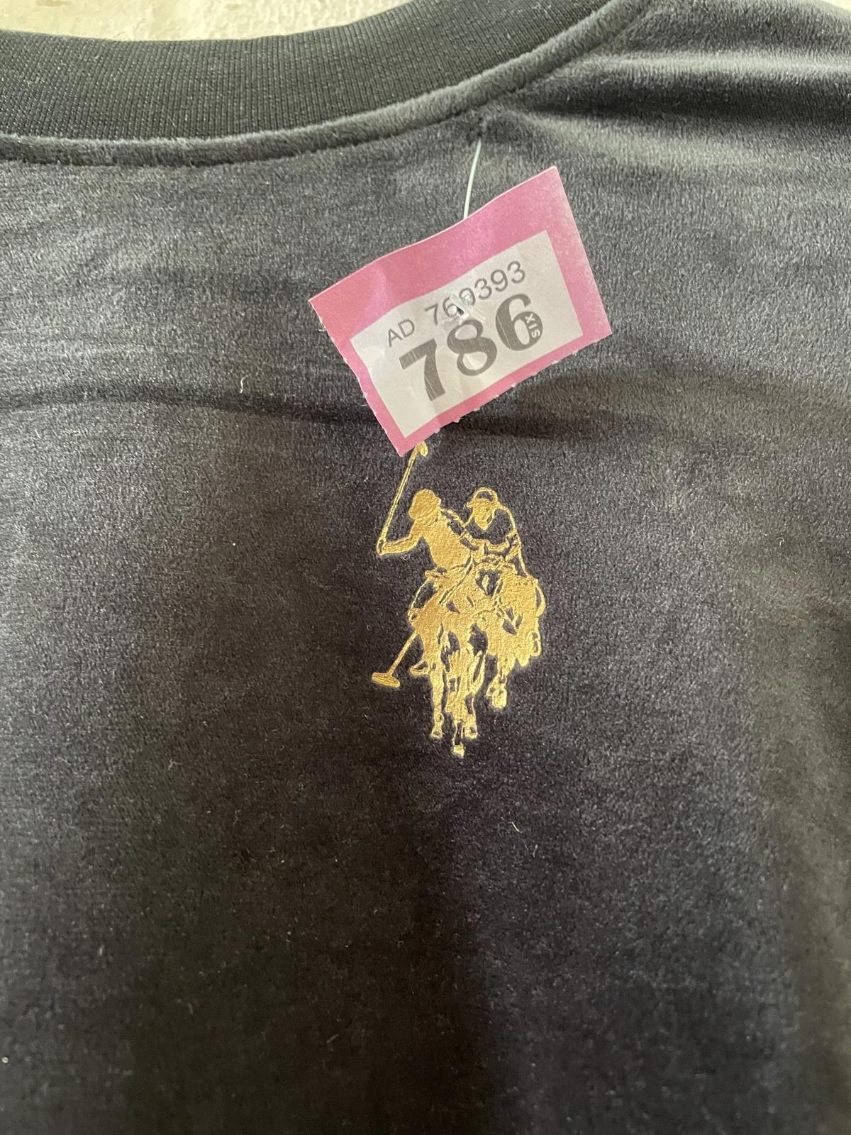 U.S. Polo Assn. U.S. Polo Assn. Black Velvet Crewneck Sweatshirt XS Size US XS / EU 42 / 0 - 2 Thumbnail