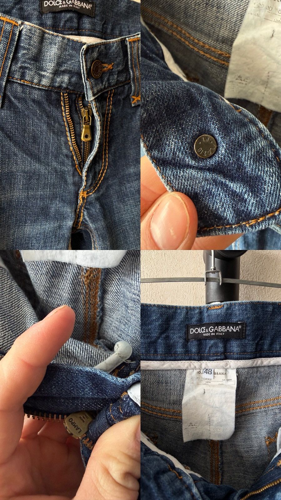 Dolce & Gabbana Dolce & Gabbana Logo Distressed Washed Denim Jeans Y2K 90s Size US 34 / EU 50 - 8 Thumbnail