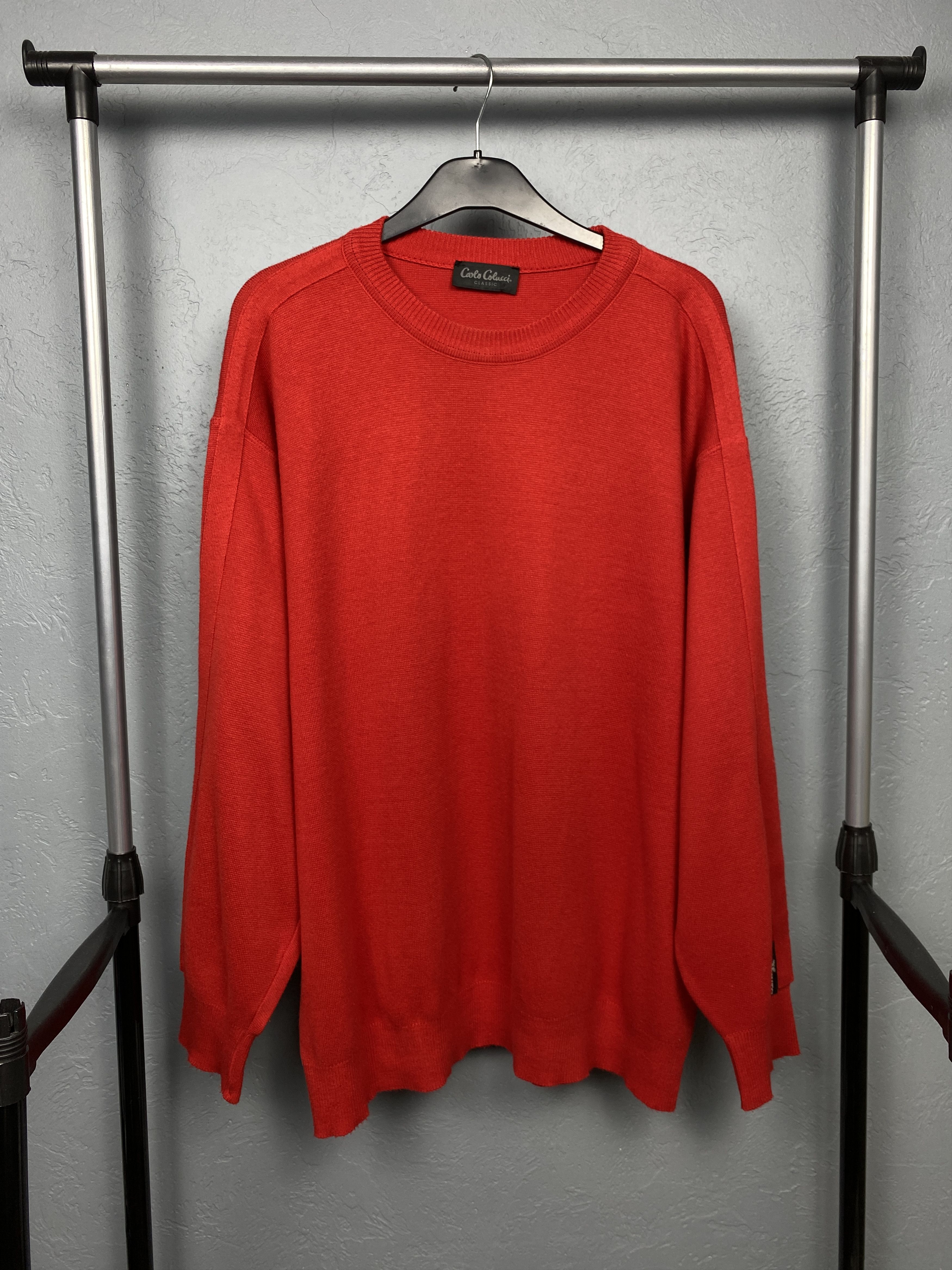 Carlo Colucci Carlo Colucci Vintage Mens Knit Crew Neck Sweater Size US XL / EU 56 / 4 - 1 Thumbnail