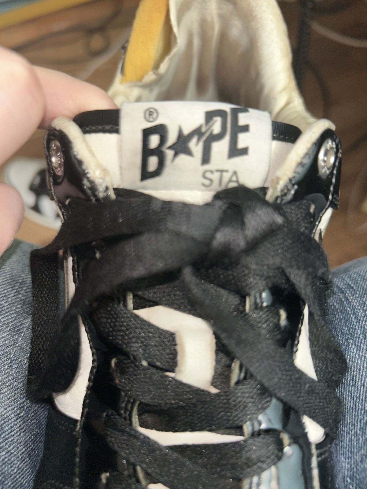 Bape Bape Sta Low M1 IT Black/White Size US 12 / EU 45 - 9 Thumbnail