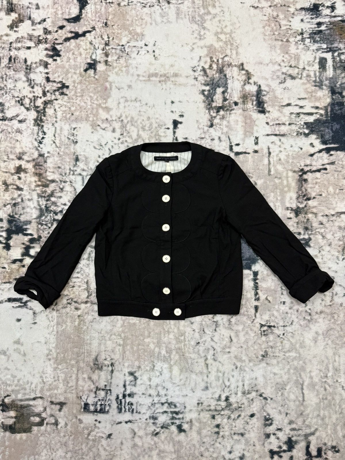 Marc by Marc Jacobs Marc by Marc Jacobs Button Up Black Cardigan Jacket Size XS / US 0-2 / IT 36-38 - 3 Thumbnail