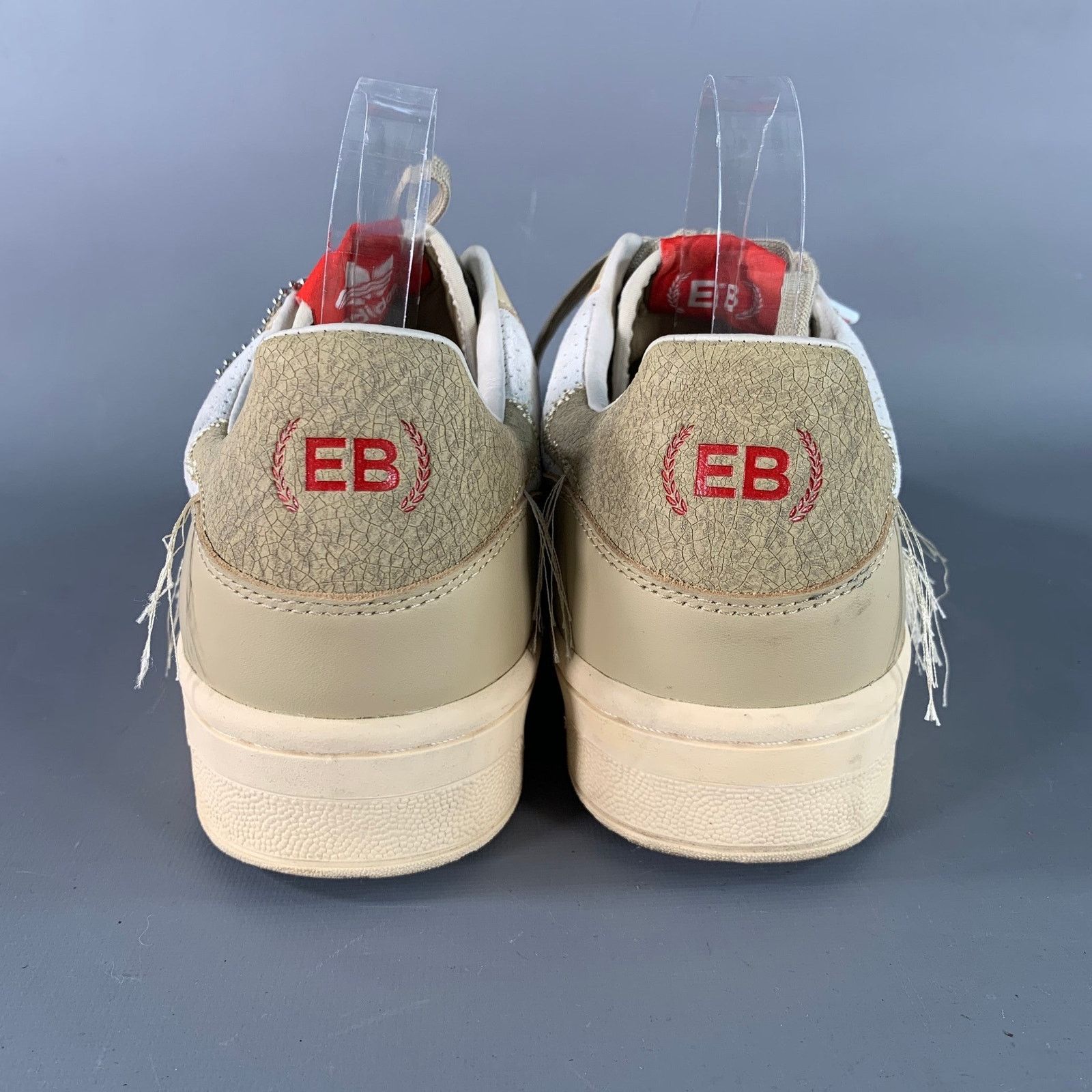 Adidas Beige White Mixed Materials Nylon Mesh Sneakers Size US 9.5 / EU 42-43 - 3 Thumbnail