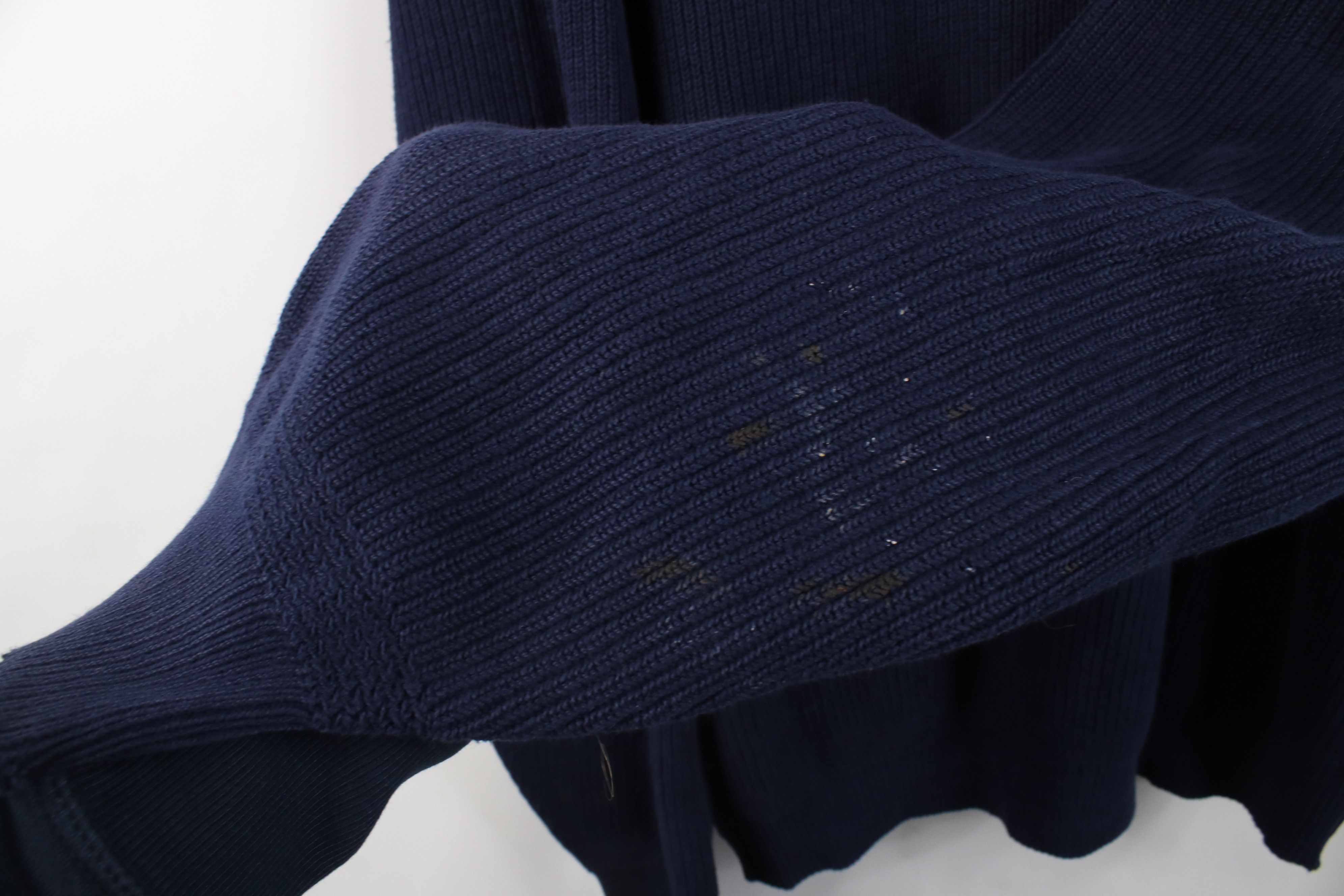 Lands' End Vintage 90s Lands End Cotton Ribbed Knit Henley Sweater USA Size US L / EU 52-54 / 3 - 6 Thumbnail