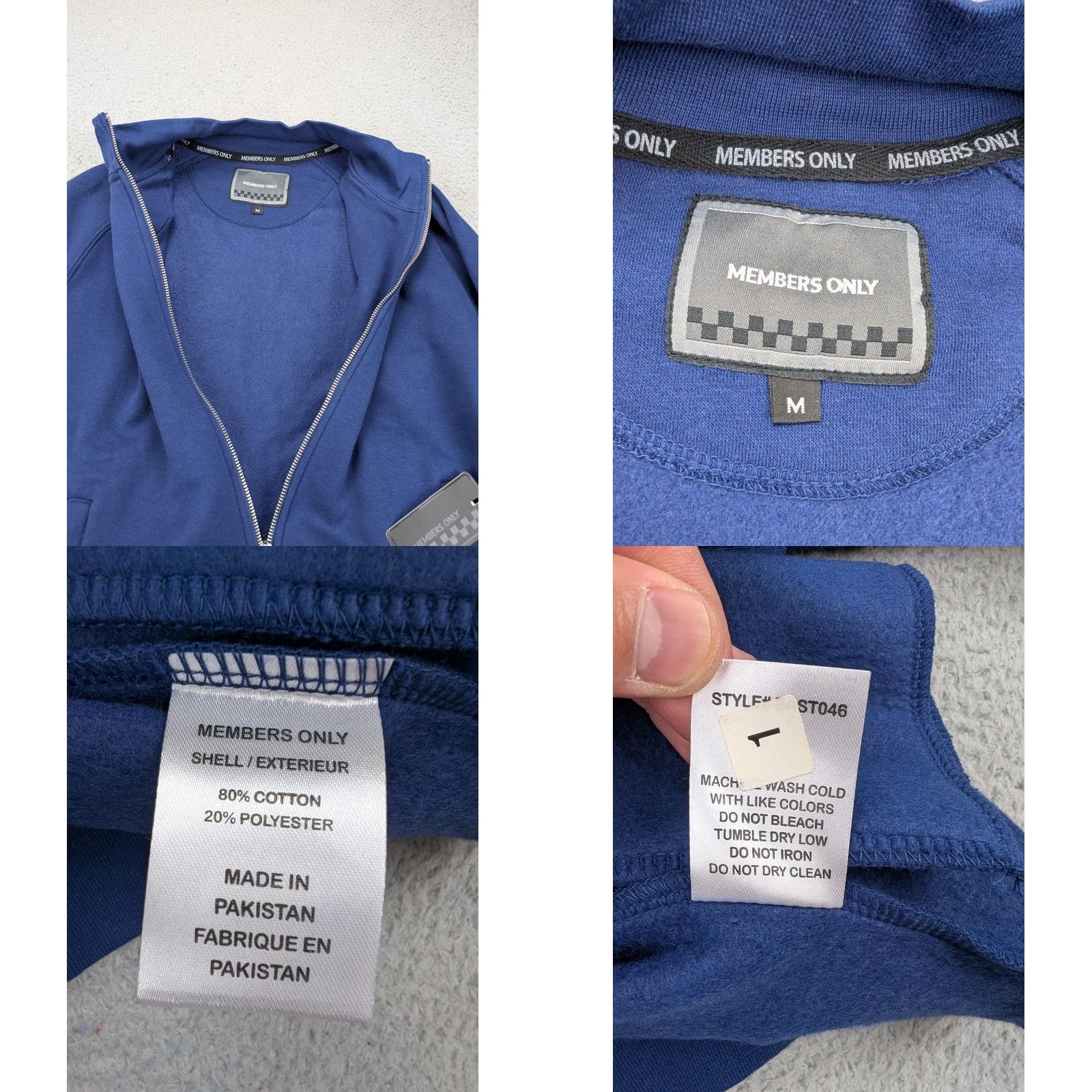 Members Only Members Only Jacket Mens M Navy Blue Fleece Full Zip Pockets Casual Size US M / EU 48-50 / 2 - 8 Thumbnail