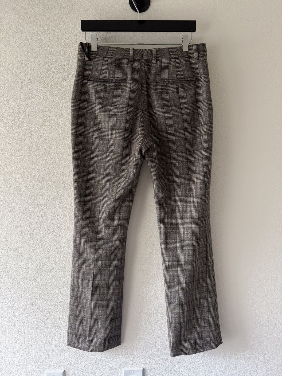 Celine Prince Of Wales Plaid Flared Wool Pants 48 Size US 32 / EU 48 - 4 Thumbnail