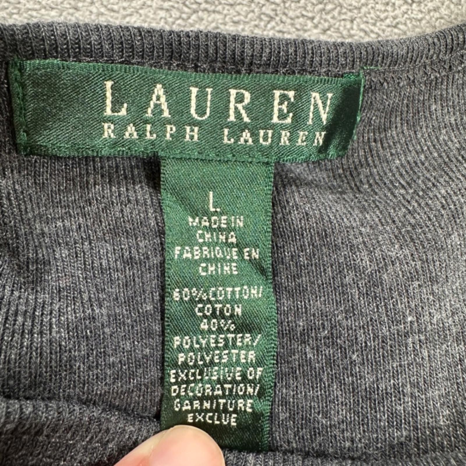 Lauren Ralph Lauren Lauren Ralph Lauren Womens Long Sleeve T Shirt Top Large Size L / US 10 / IT 46 - 4 Thumbnail