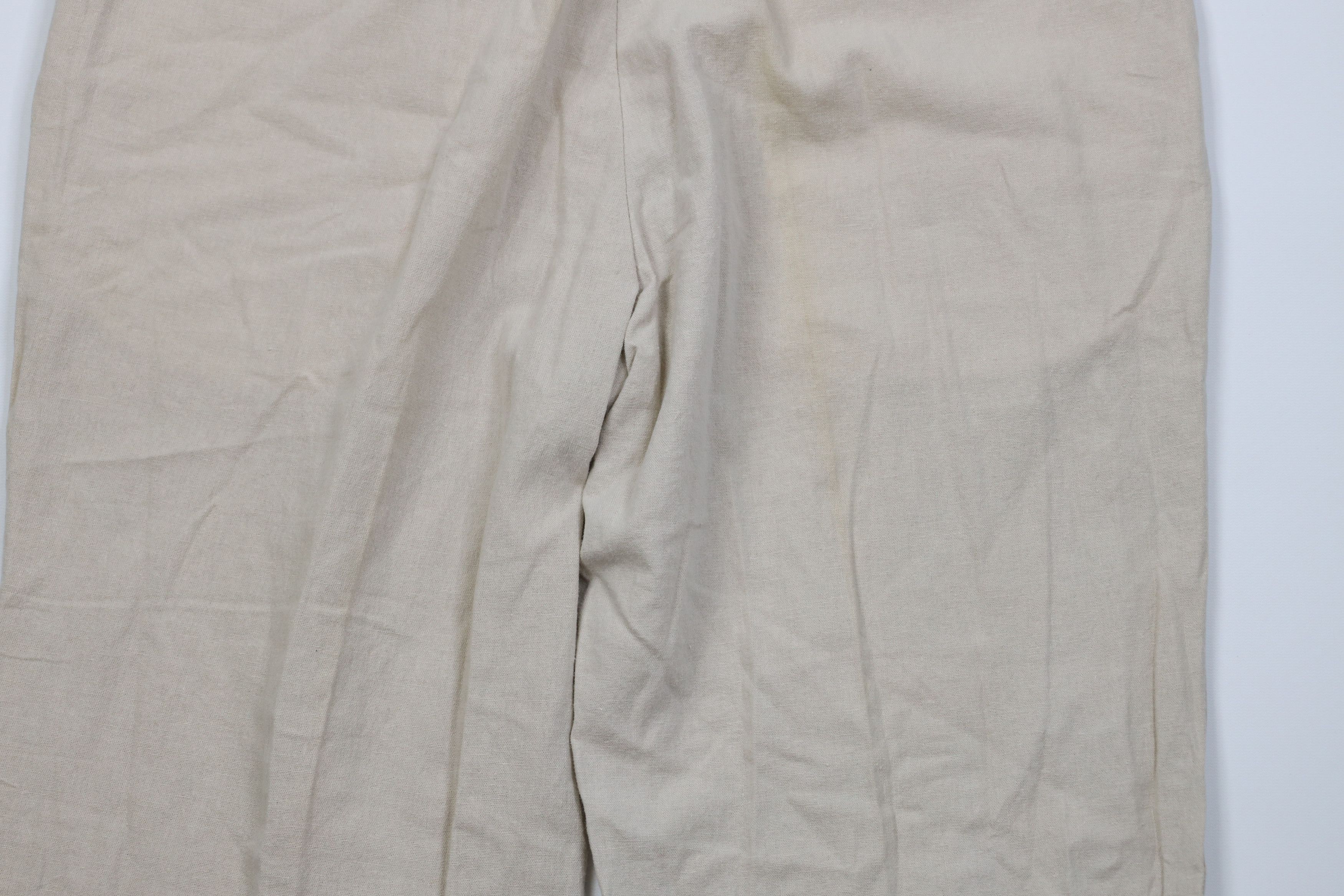 Vintage Vintage 90s Y2K Streetwear Linen Wide Leg Chino Pants Size US 38 / EU 54 - 13 Thumbnail