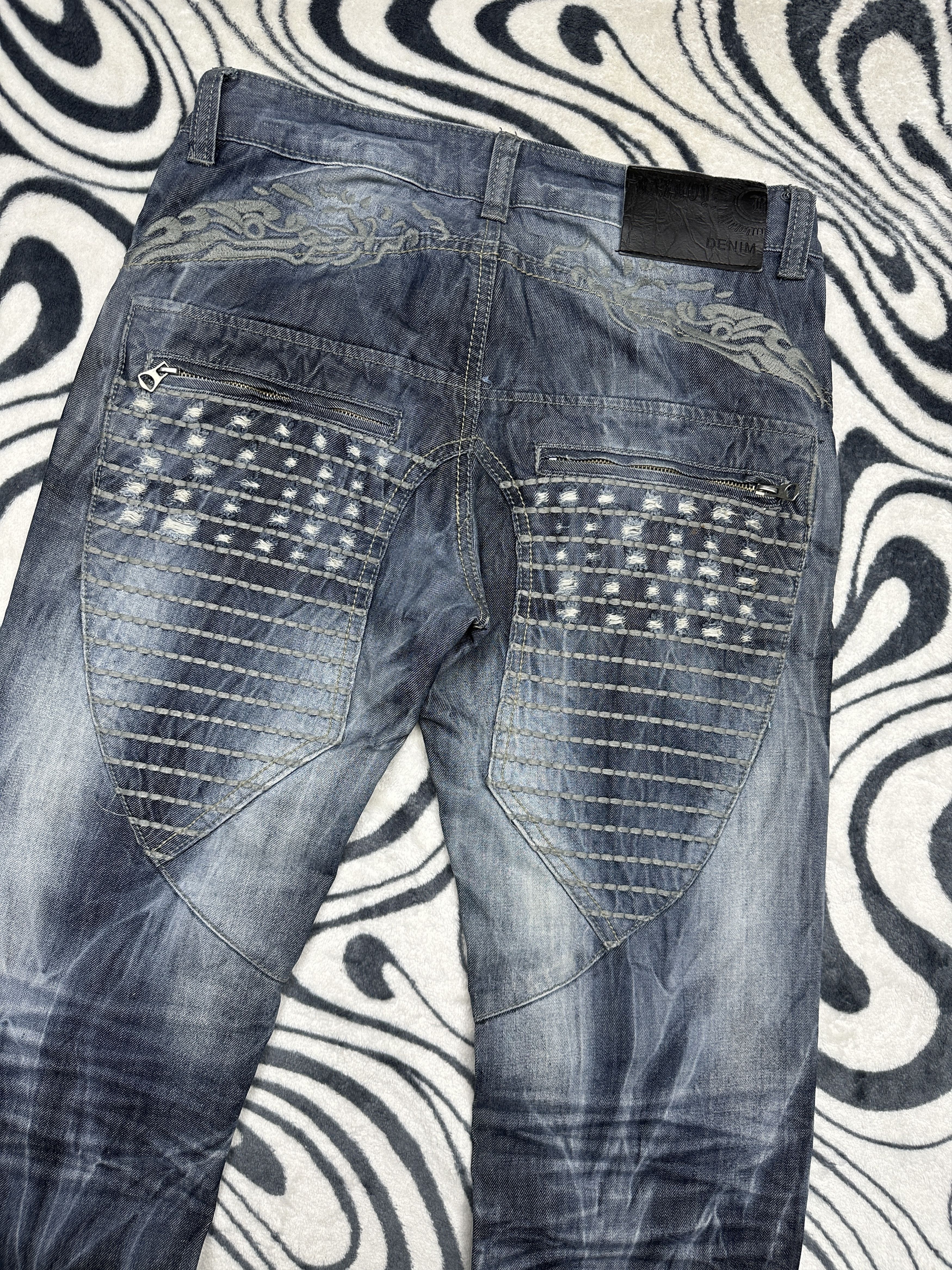 If Six Was Nine Baxboy Vintage Mens Denim Pants Baggy Jeans Size US 29 - 2 Thumbnail