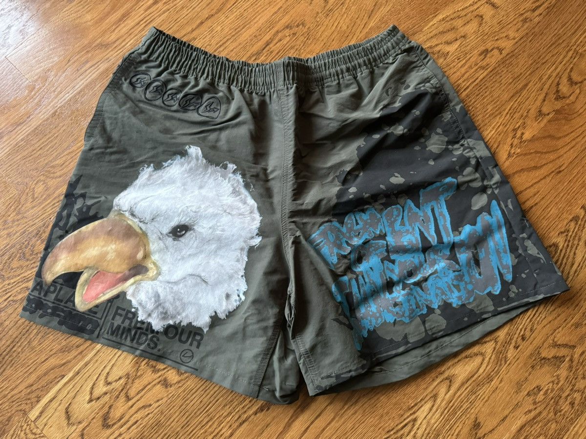 Fragment Design Hiroshi Fujiwara Travis Scott Small Cactus Jack for Fragment Imagination Shorts Olive Grailed