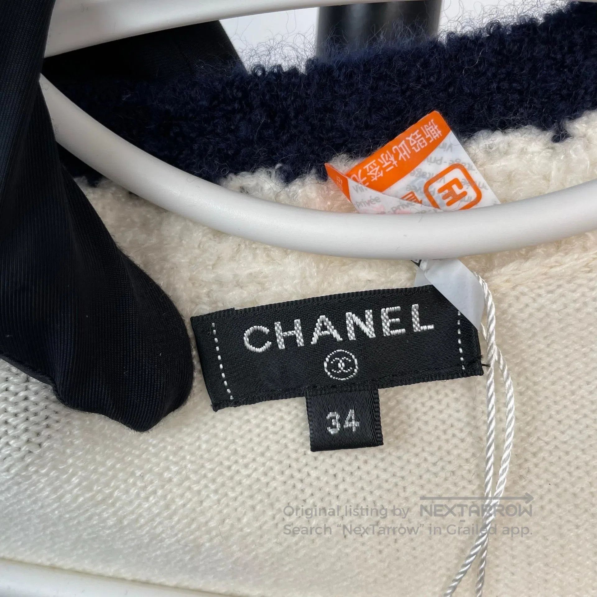 Chanel Chanel Beige and Black Edge Long Sleeve Cashmere Knit Open Size XXS / US 00 / IT 34 - 6 Thumbnail