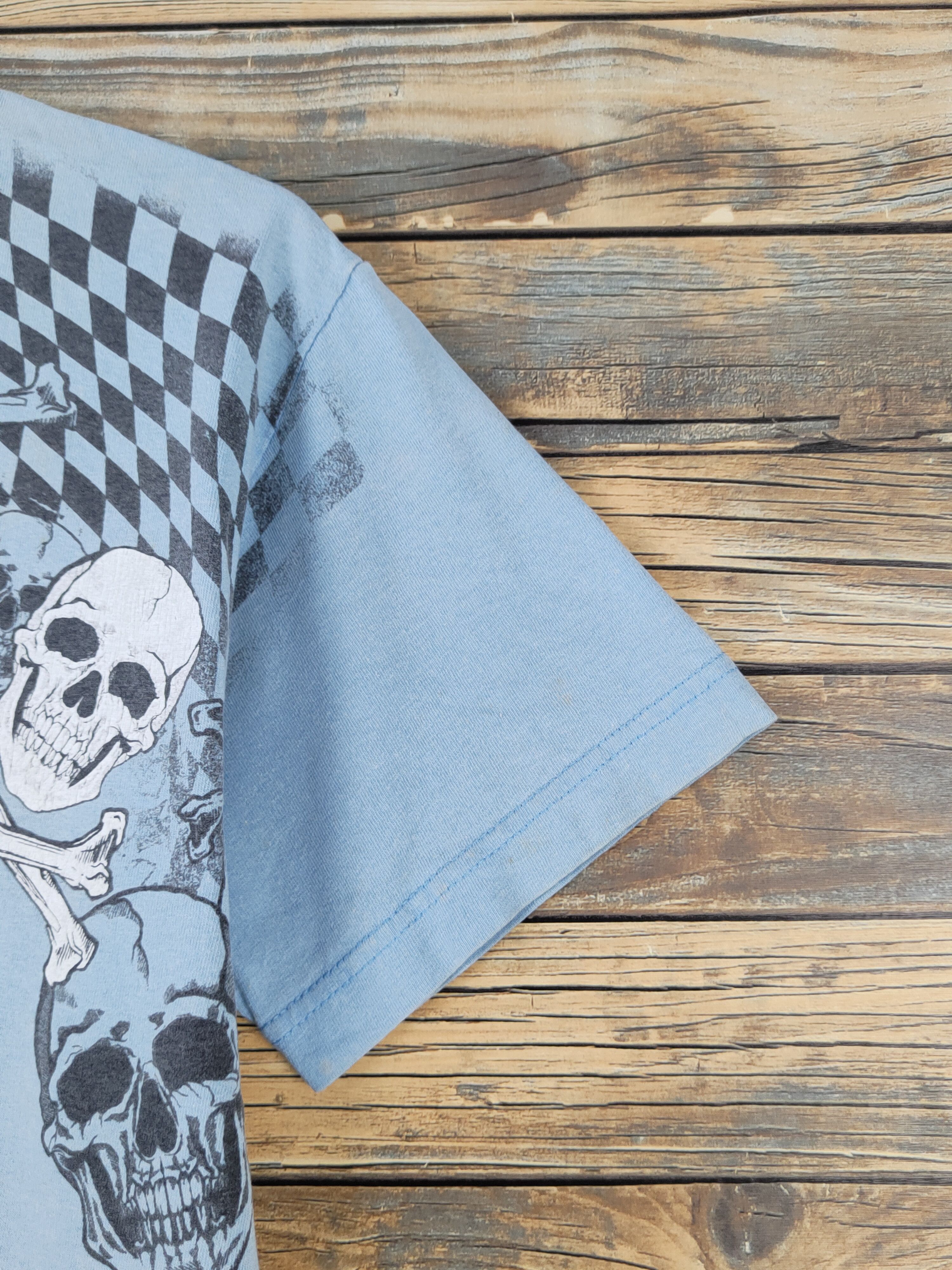 Think Skateboards Skate Lab skull Blue Short Sleeve T-shirts #W1922 Size US M / EU 48-50 / 2 - 8 Thumbnail