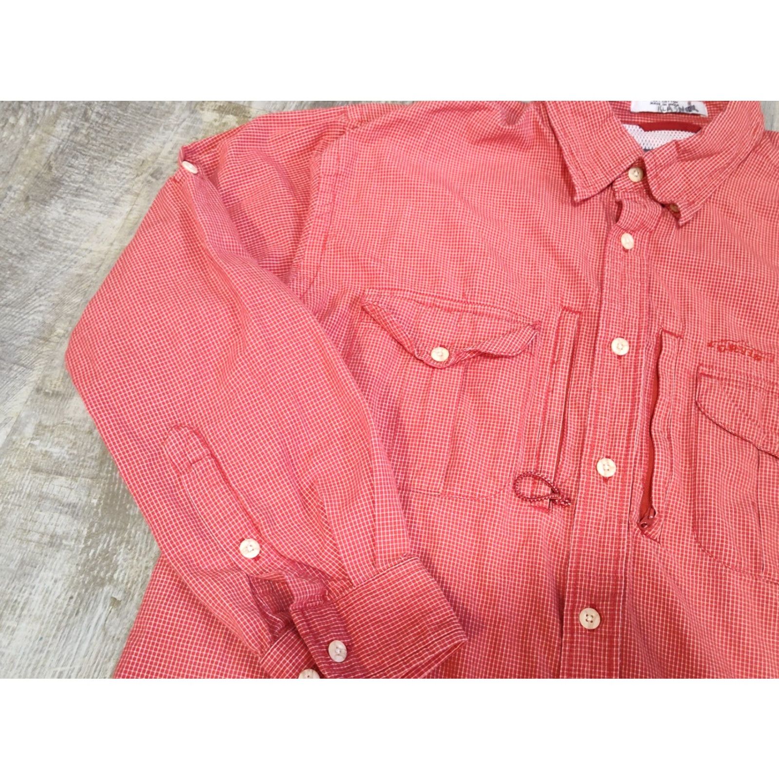 Orvis VINTAGE Orvis Fishing Shirt Mens Large Red Check Long Sleeve Button-Up Casual Outdoors Ventilated Size US L / EU 52-54 / 3 - 4 Thumbnail