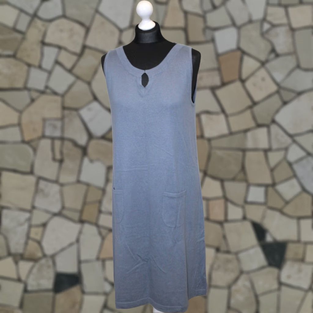 Allude Allude Blue Dress Shirt Tank Tunic 100% Cashmere Womens L XS? Size L / US 10 / IT 46 - 1 Thumbnail