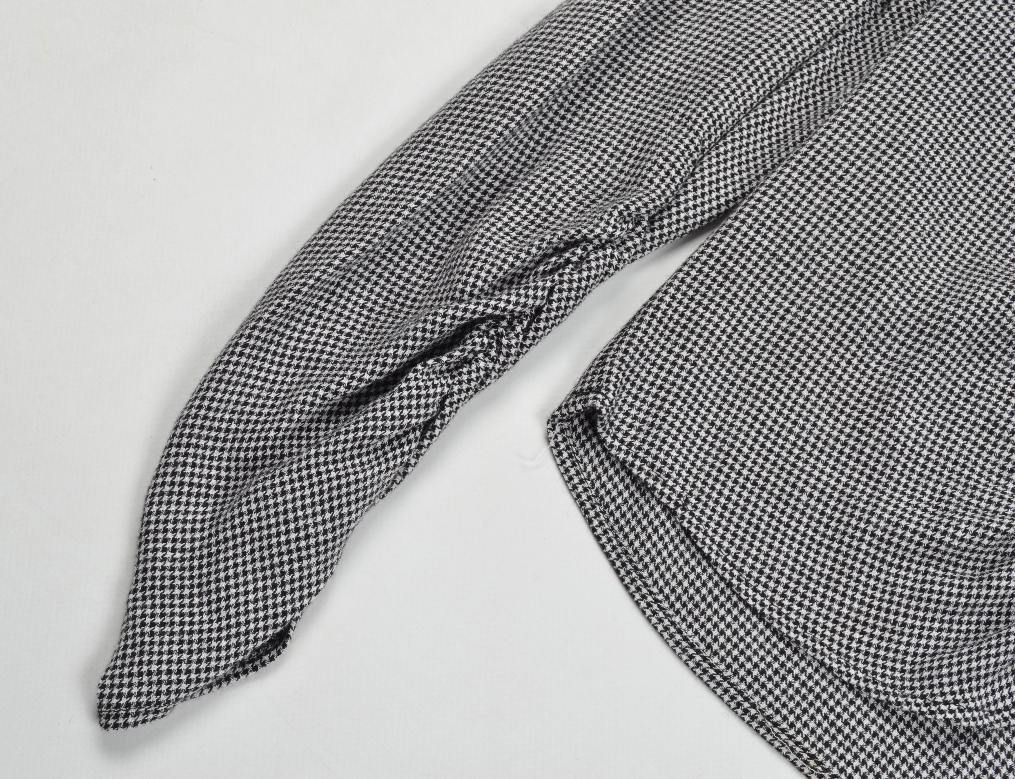 Other 8PM Italian Houndstooth Long Sleeve V-Neck Blouse Size S / US 4 / IT 40 - 7 Thumbnail
