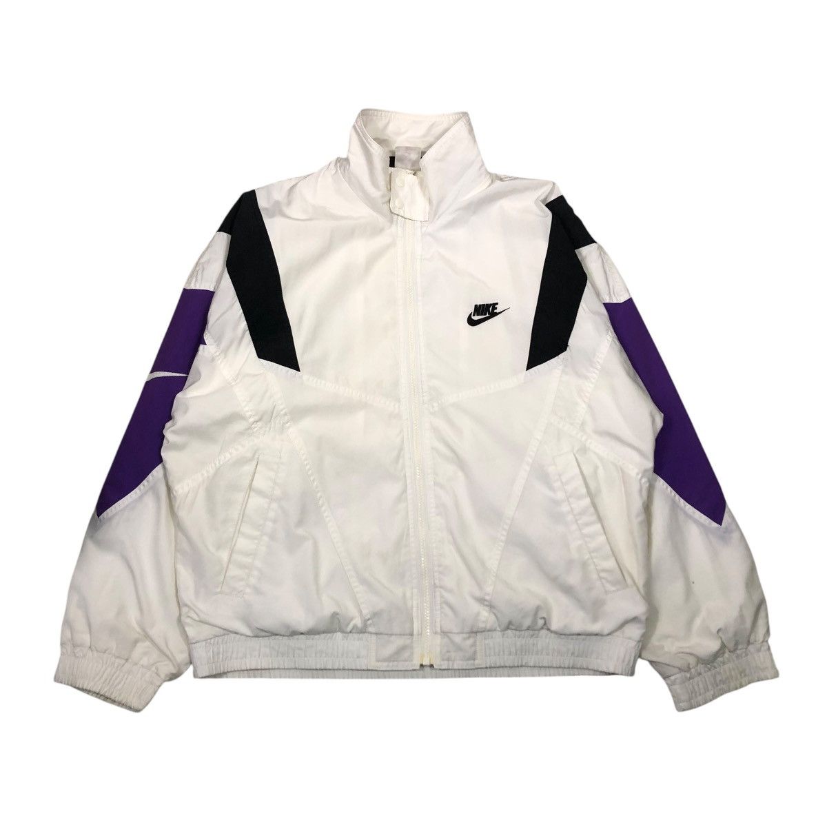 Nike 🔥VINTAGE ZIPPER JACKET NIKE BIG SWOOSH LOGO Size US M / EU 48-50 / 2 - 1 Thumbnail