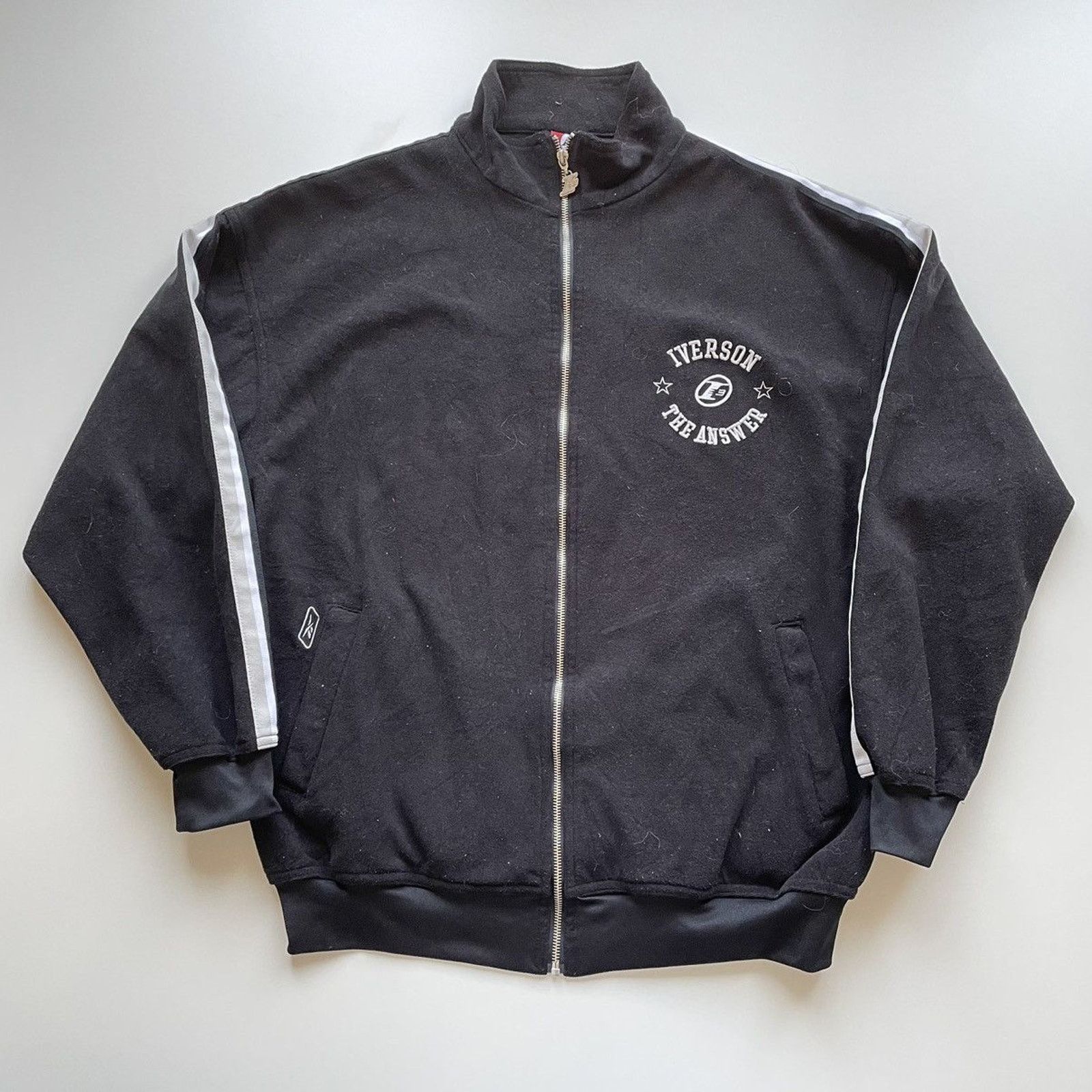 Reebok Vintage Reebok Iverson The Answer Sweater Jacket Small Black Size US L / EU 52-54 / 3 - 3 Thumbnail