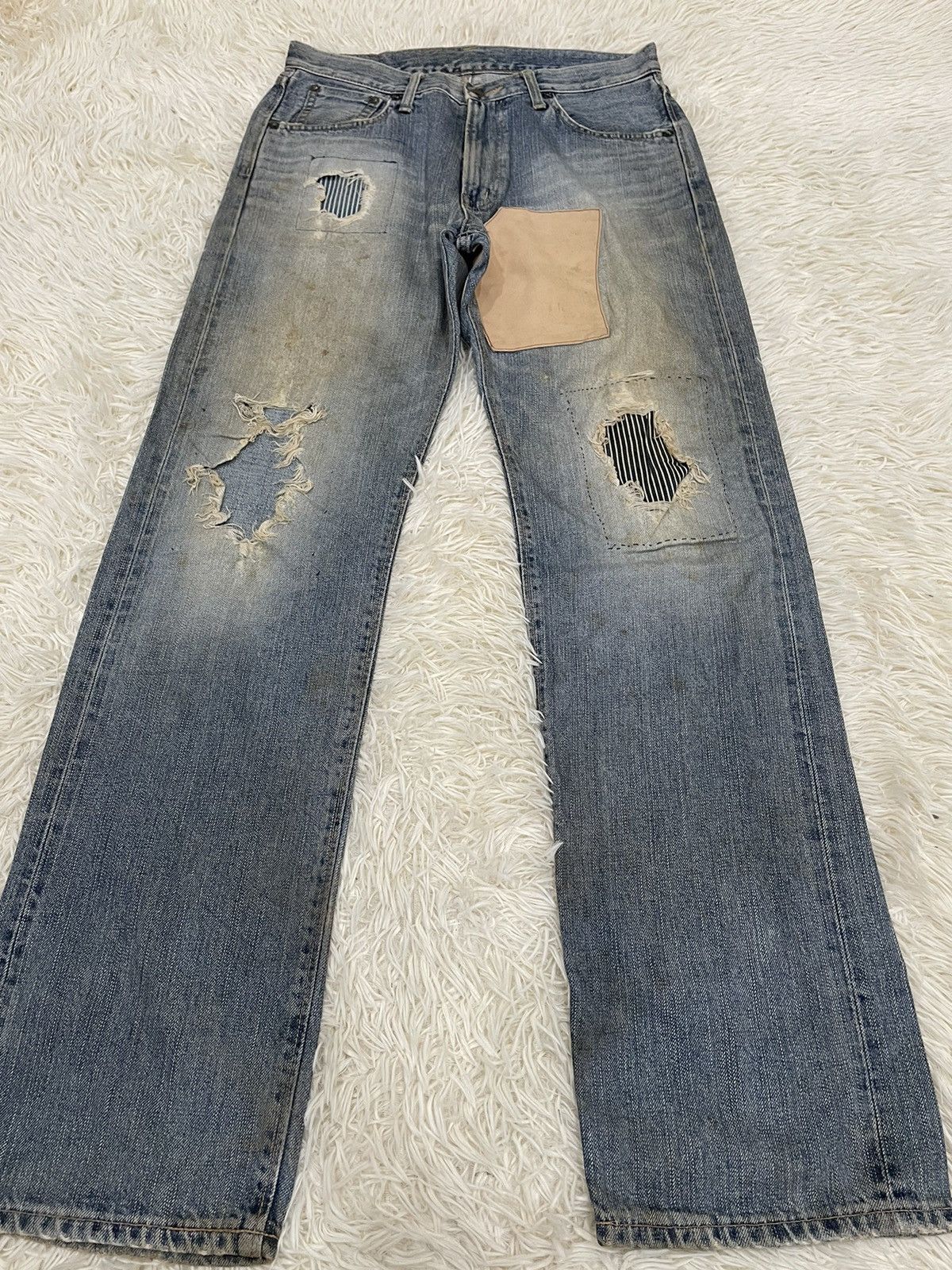 Edwin Final Drop‼️Distressed Vintage Edwin 505 Selvedge Denim Size US 32 / EU 48 - 6 Thumbnail