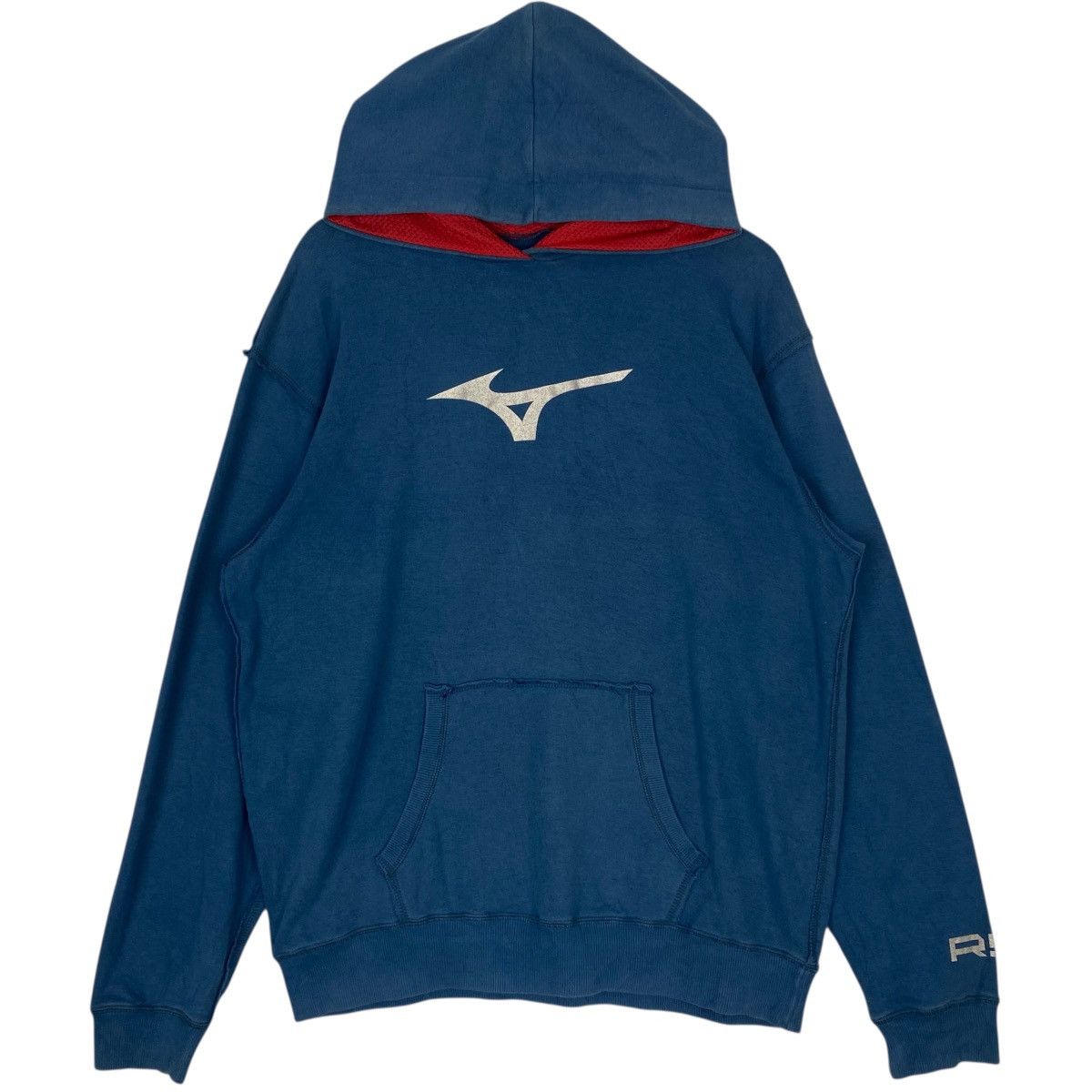Vintage Vintage Mizuno Hoodie Sweater Big Logo Blue Pullover Size L Size US L / EU 52-54 / 3 - 1 Thumbnail