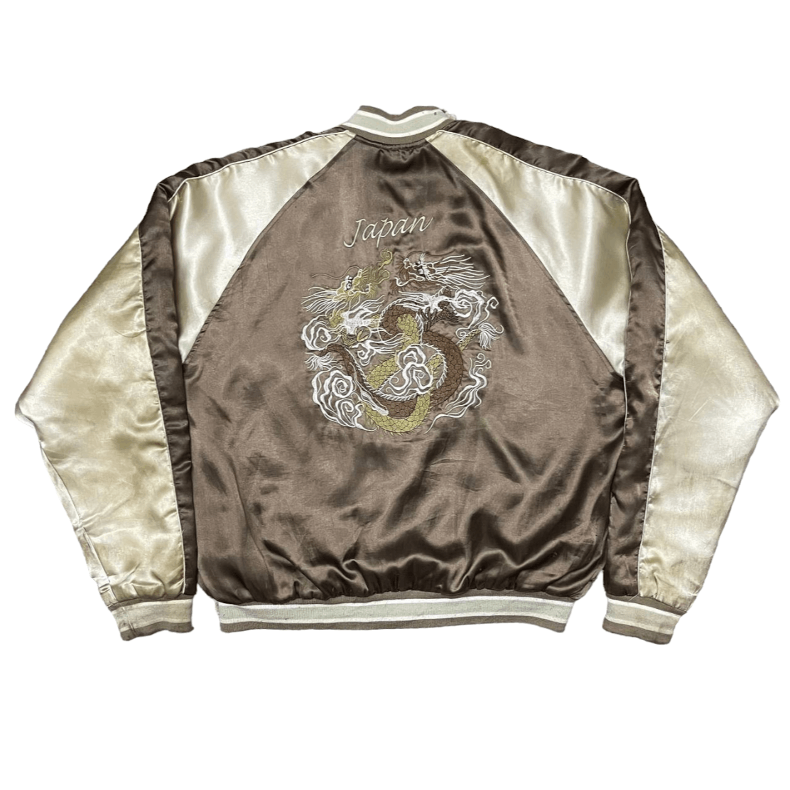 Japanese Brand Vintage Dragon Sukajan Souvenir Bomber Jacket Embroidery Size US L / EU 52-54 / 3 - 1 Thumbnail