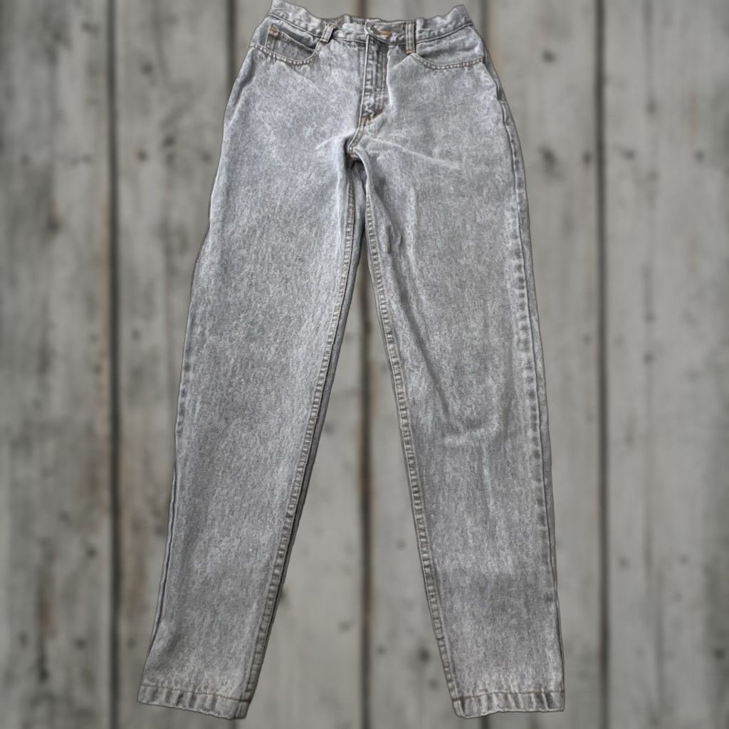 Vintage Jordache Women's Jeans 9/10 Light Wash Denim Ankle Zip Bow