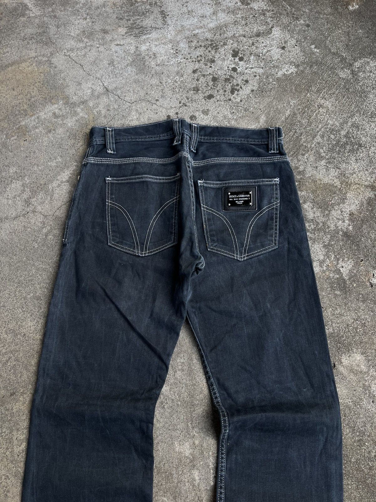 Dolce & Gabbana Crazy Vintage Dolce Gabbana Big Metal Logo Y2k Jeans Glamour Size US 32 / EU 48 - 4 Thumbnail