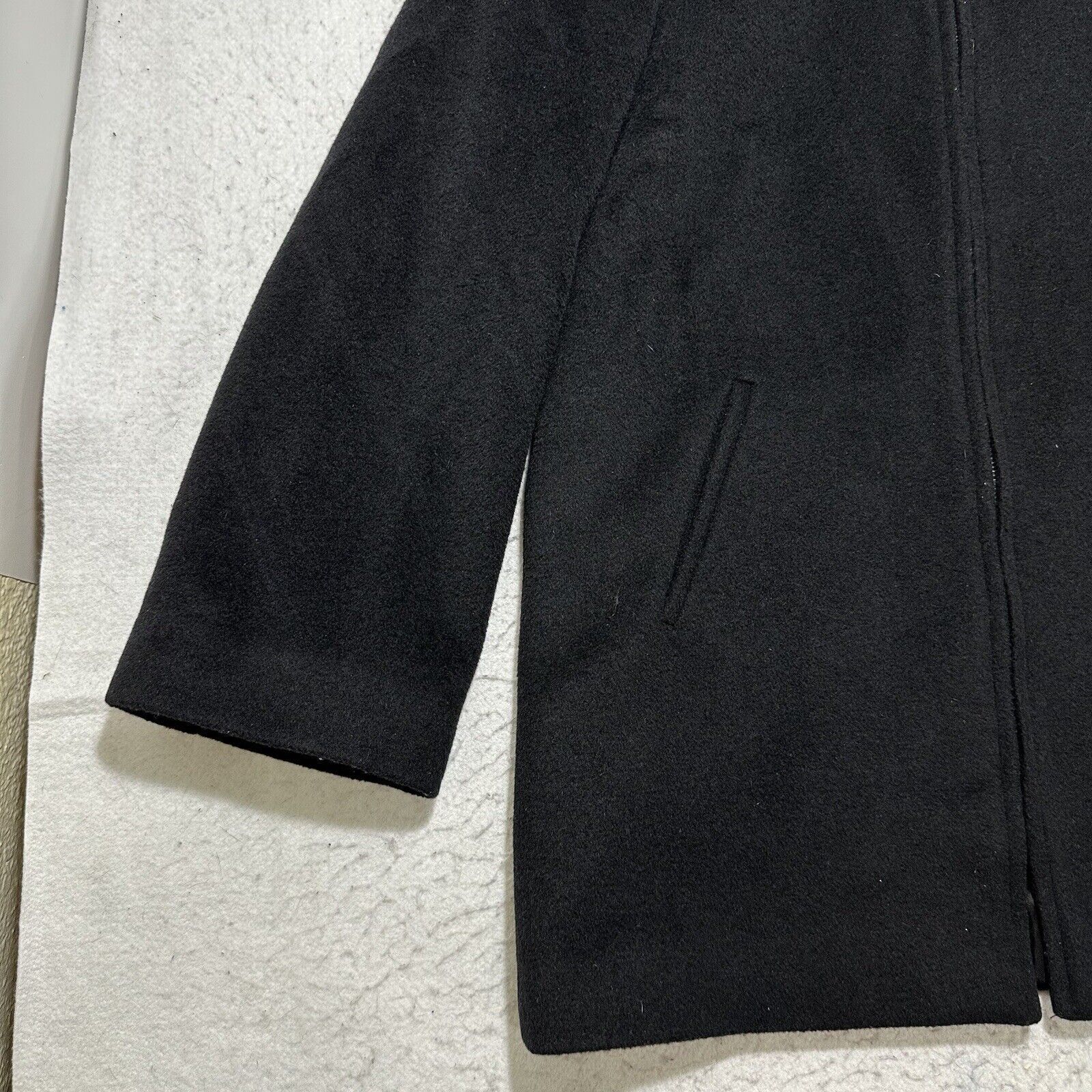 Other Dana Buchman 8 Black Wool Angora Blend High Neck Coat Jacket Size M / US 6-8 / IT 42-44 - 7 Thumbnail