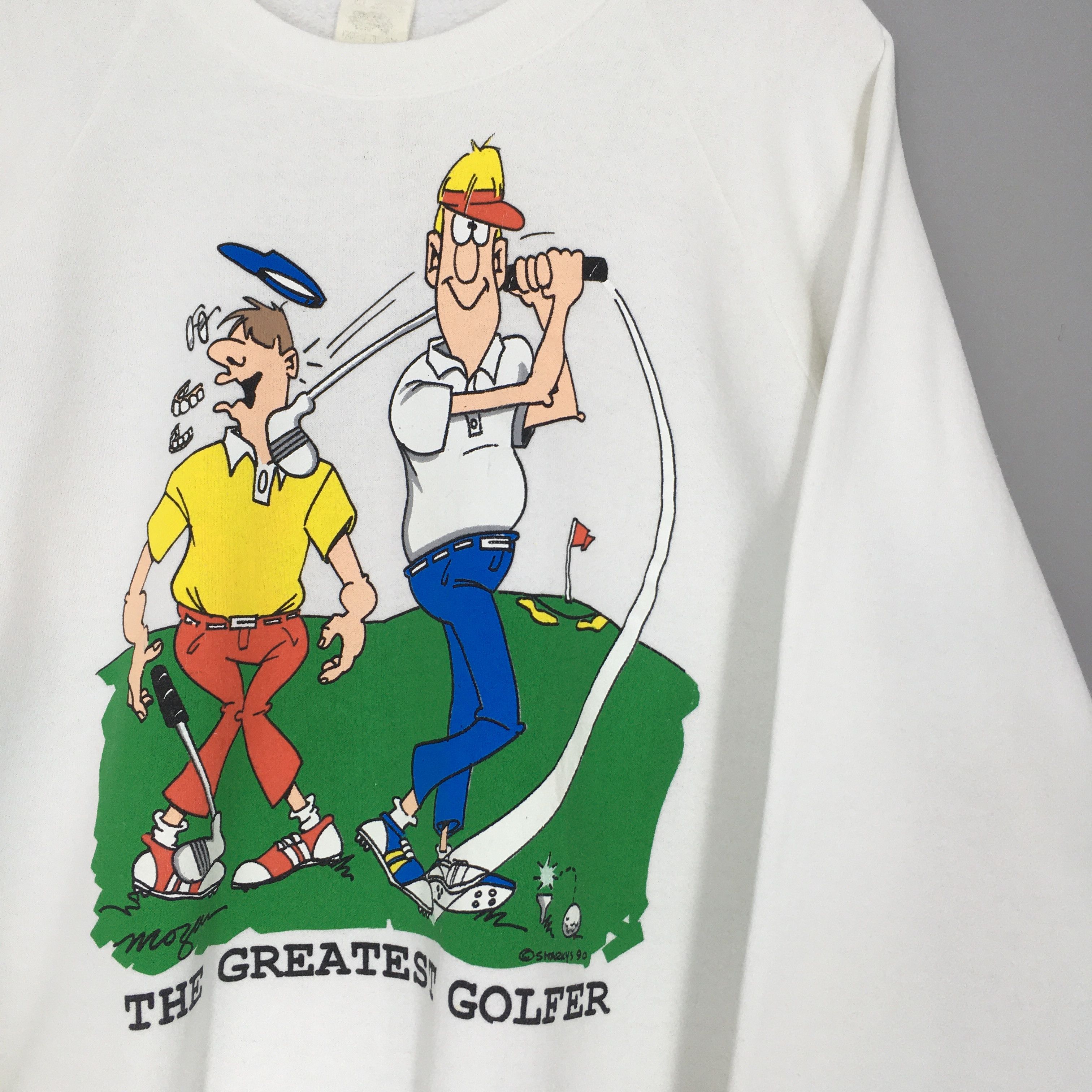 Japanese Brand × Vintage Vintage 90s Morgan The Greatest Golfer Sweatshirt XLarge Size US XL / EU 56 / 4 - 2 Thumbnail