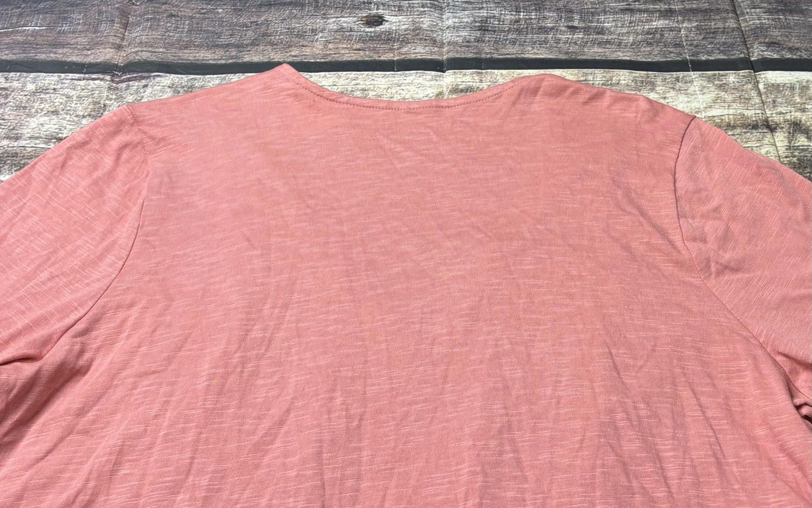 J. Jill Pure J Jill Top Womens XL Cotton Cross Front Pink Button $69 Size XL / US 12-14 / IT 48-50 - 6 Thumbnail