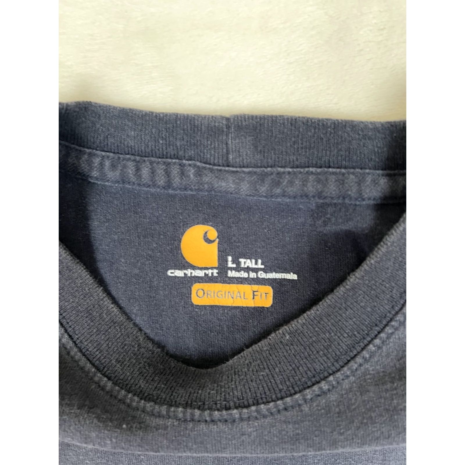 Carhartt VINTAGE Carhartt K87 Blue Pocket Tee T-Shirt LT Large Tall Men’s Crew Neck Short Sleeve Grunge 90s Classic Size US L / EU 52-54 / 3 - 5 Thumbnail