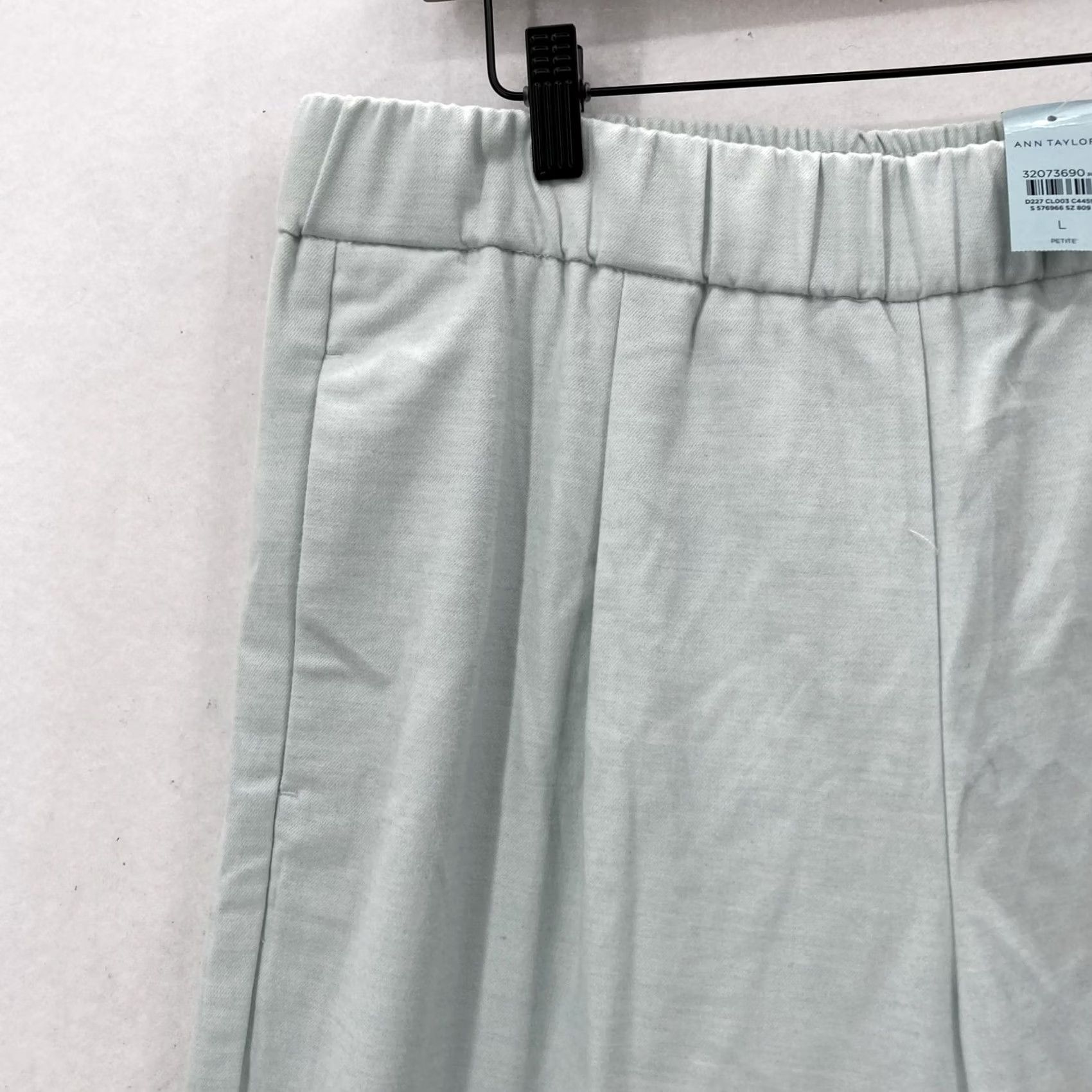 Ann Taylor Ann Taylor Pants Womens Large Petite Light Mint Green Wide Leg Pull On Pleated Size 36" / US 14 / IT 50 - 3 Thumbnail