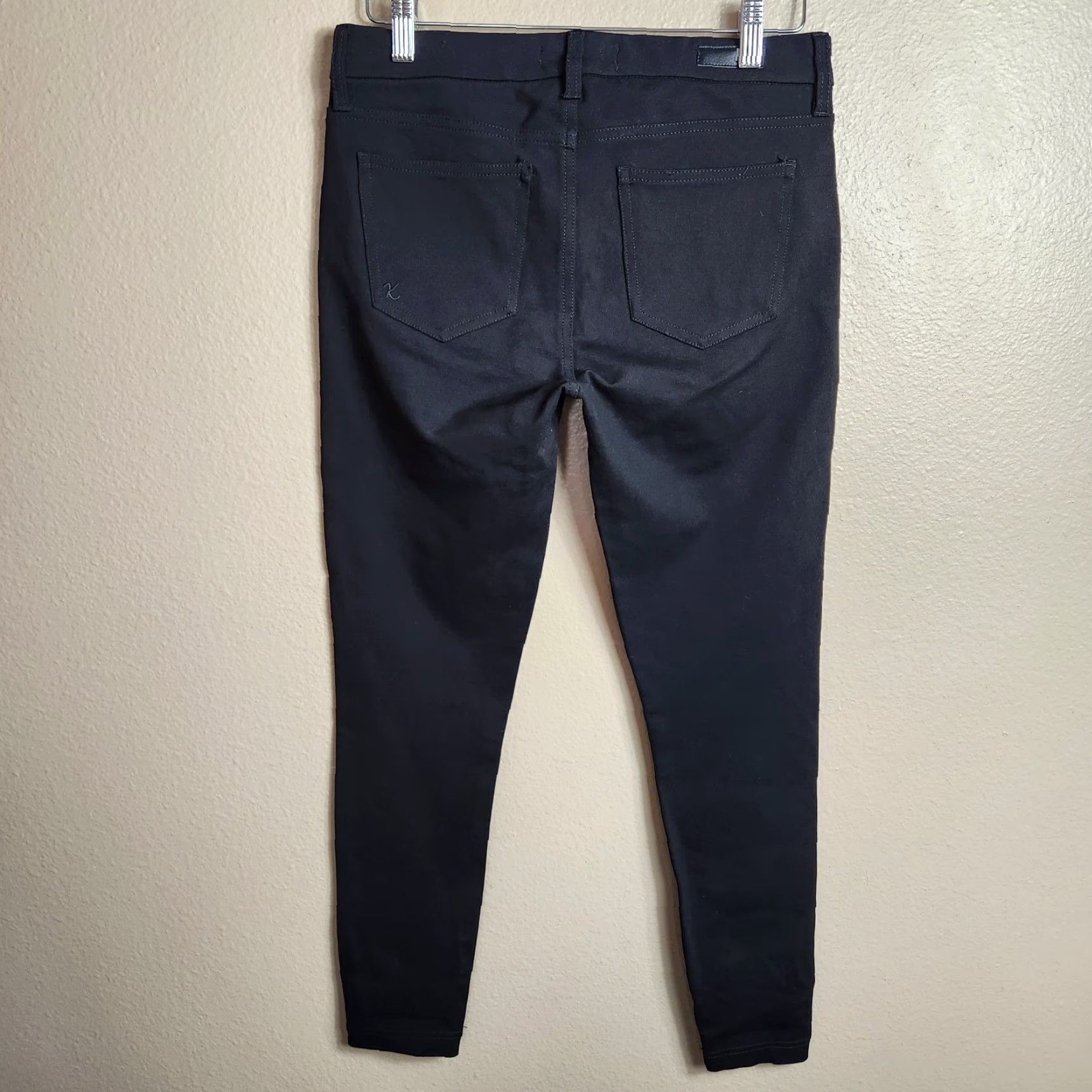 Vintage Kut from the Kloth Womens Black Donna Ankle Skinny Midrise 5-Pocket Pants 4 Ponte knit Stretch Comfort Size 27" / US 4 / IT 40 - 7 Thumbnail