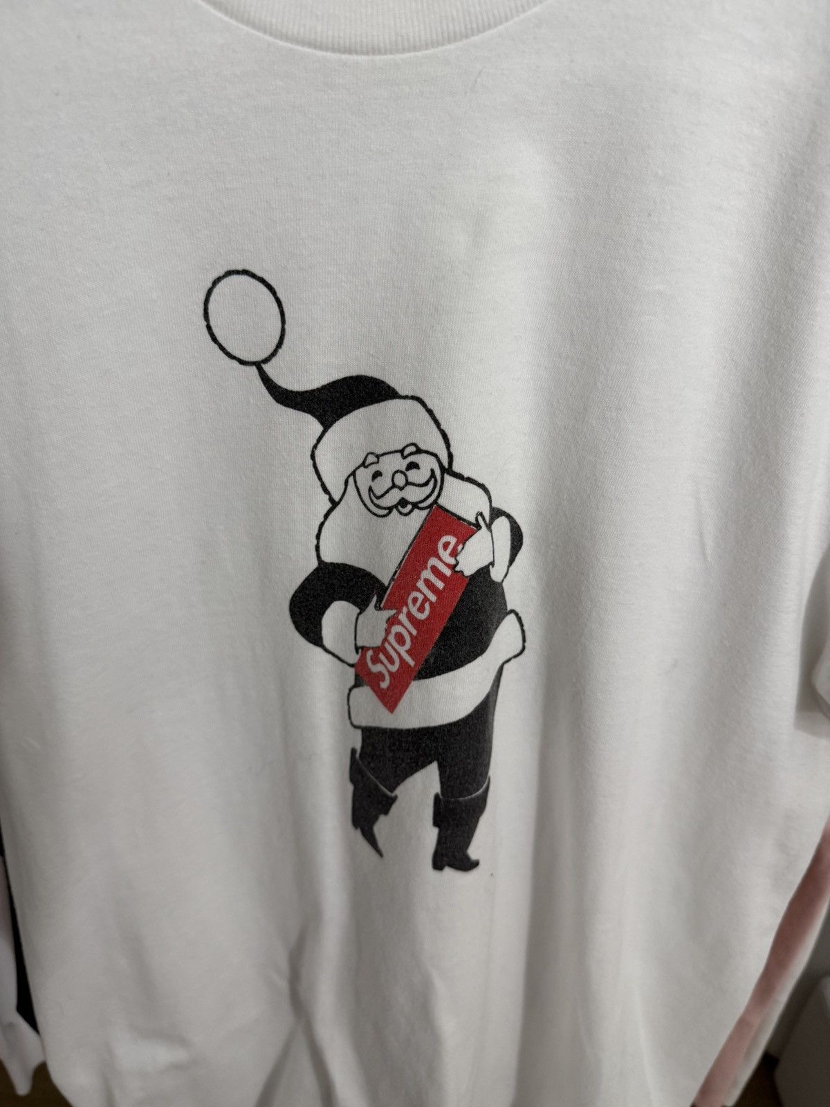 Supreme White Supreme Santa Box Logo Tee Size US M / EU 48-50 / 2 - 3 Thumbnail