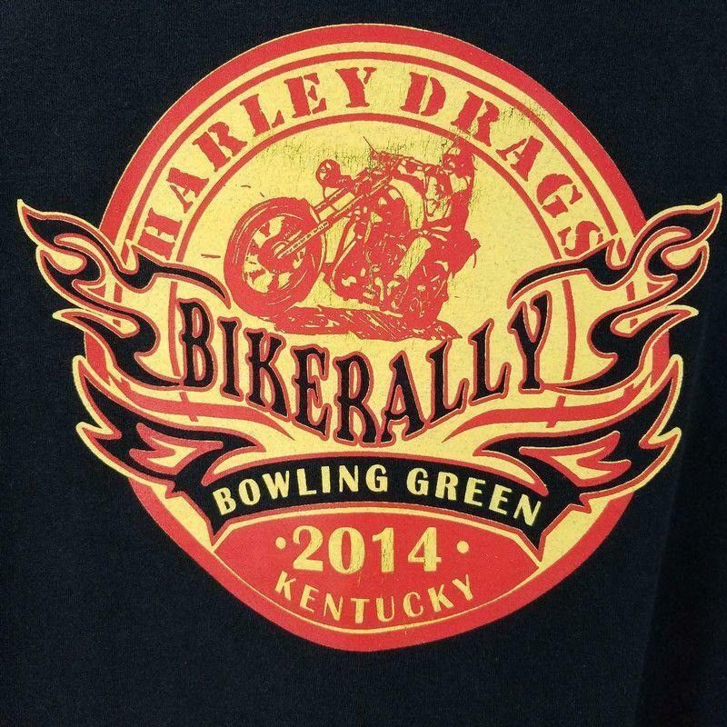 Gildan Gildan Harley Drags Bike Rally T Shirt Mens XL 2014 Size US XL / EU 56 / 4 - 3 Thumbnail