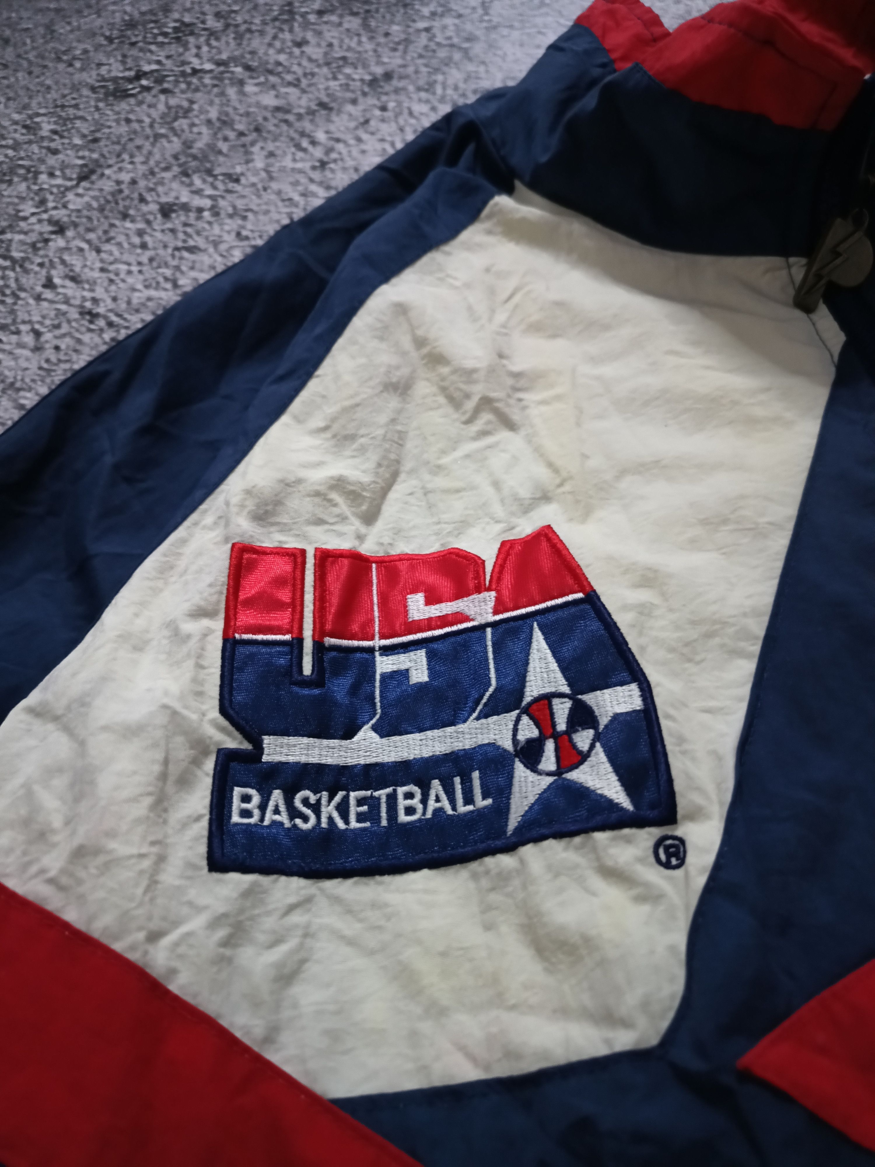 Pro Player × USA Olympics × Vintage Vintage 90s USA basketball windbreaker Size US L / EU 52-54 / 3 - 4 Thumbnail