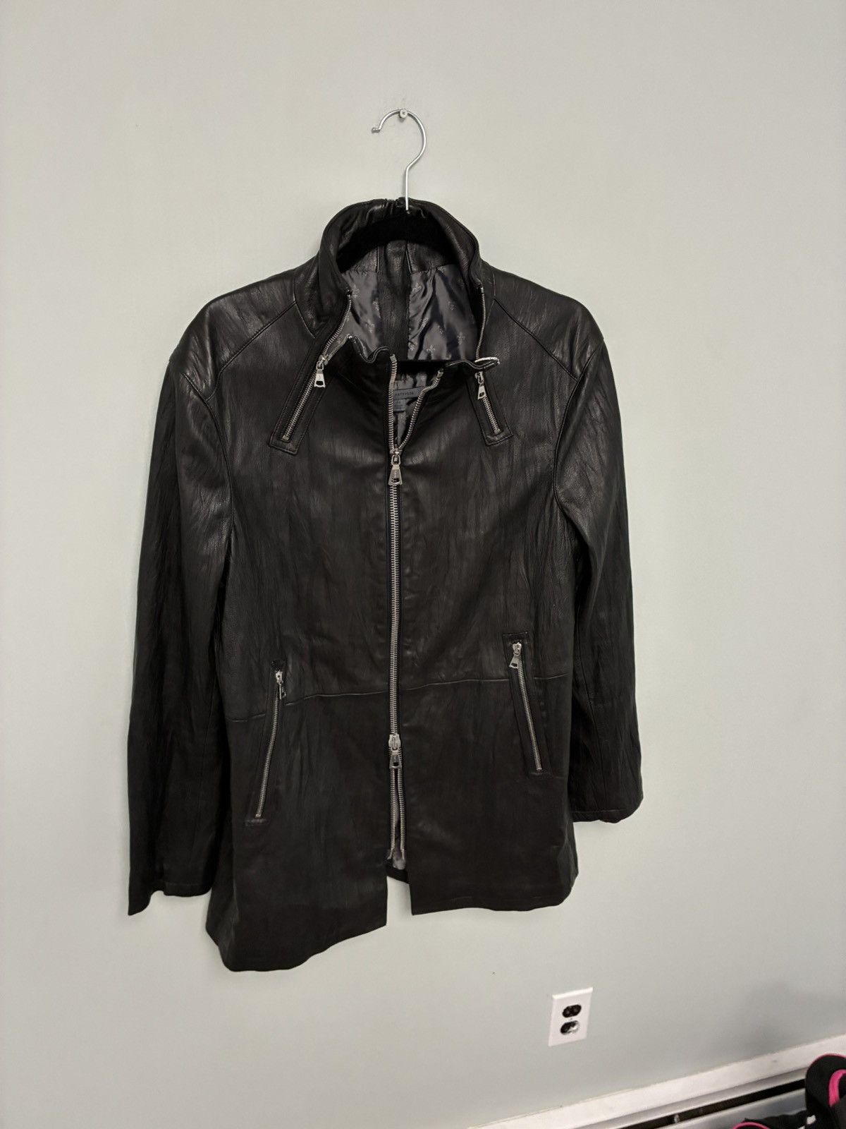 John Varvatos Leather Coat Jacket EU 48 USA 38 Size US M / EU 48-50 / 2 - 11 Thumbnail