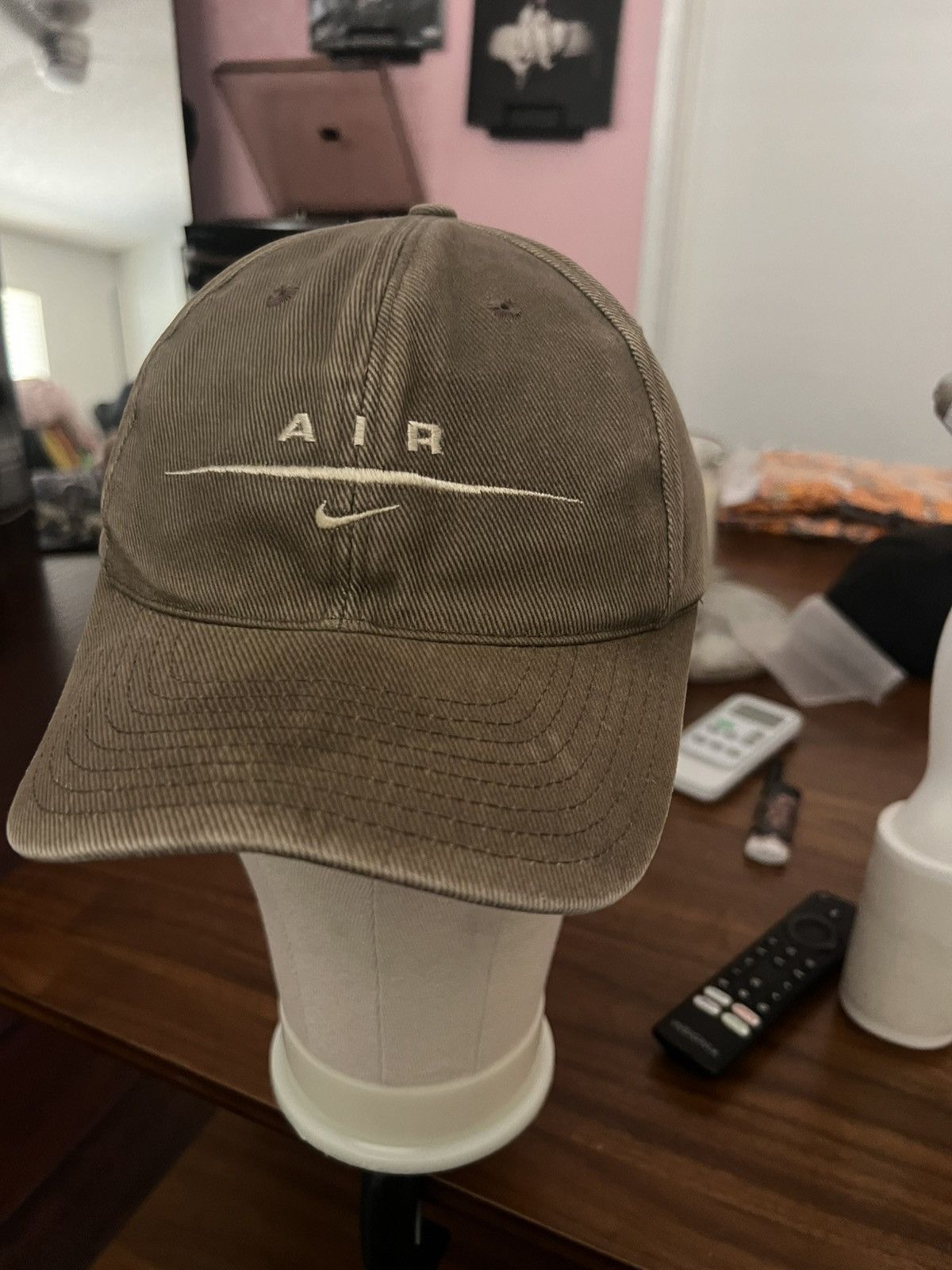 Nike Vintage 90s Nike Strap Back Hat Distressed/Worn Size ONE SIZE - 1 Thumbnail