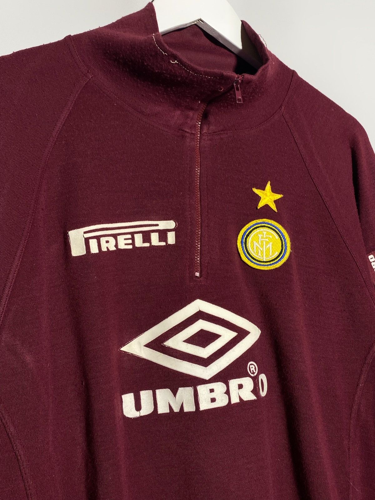 Umbro Vintage Inter Milan Umbro 1996/97 1/4 Zip Training Drill Top Size US L / EU 52-54 / 3 - 4 Thumbnail