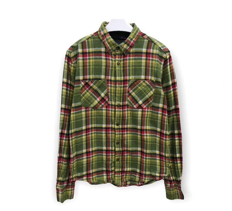 image of Freaks Plaid Tartan Flannel Shirt, Men's (Size Small)