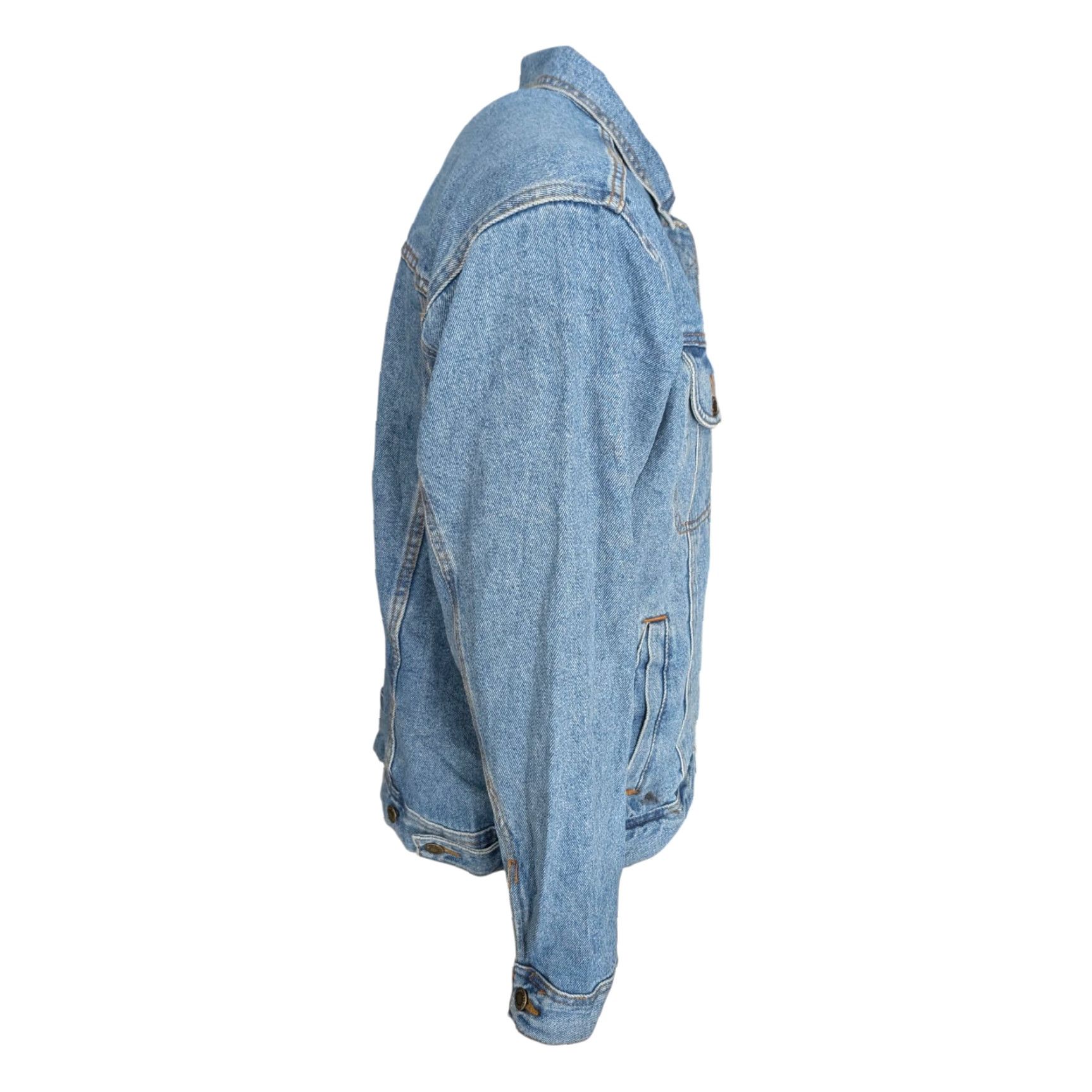 Wrangler Wrangler Rugged Wear Denim Jacket Light Blue Large L 100% Cotton Jacket Denim Blue"} Size US L / EU 52-54 / 3 - 2 Thumbnail