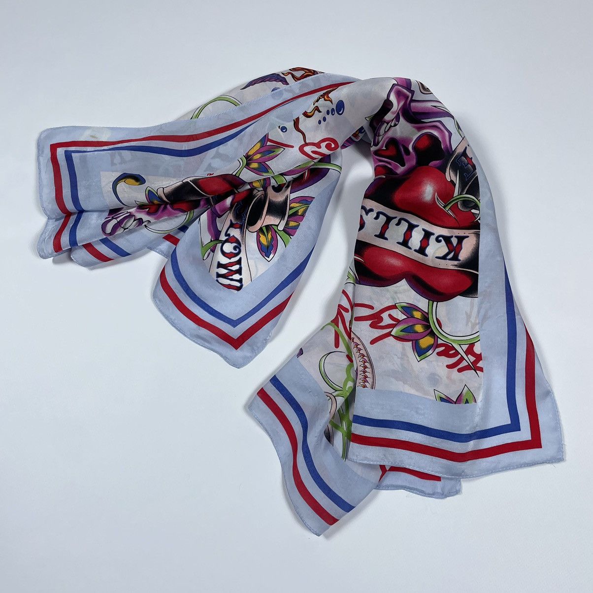 Ed Hardy Ed Hardy Christian Audigier Scarf “Kills love slowly” Size ONE SIZE - 2 Thumbnail