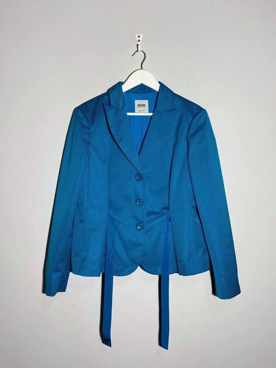 Moschino Moschino Cheap And Chic Striped Belted Blazer Jacket Size XL / US 12-14 / IT 48-50 - 2 Thumbnail