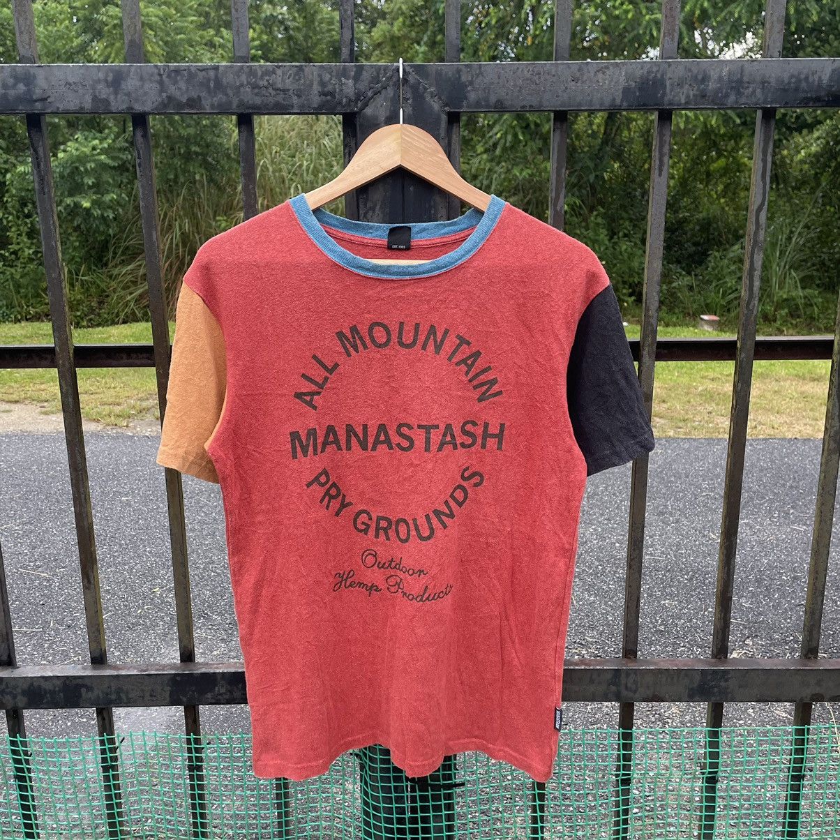 Japanese Brand × Manastash × Vintage 🔥🔥Vintage Manatash Big Logo Pry Ground Tricolour Tee Size US M / EU 48-50 / 2 - 1 Thumbnail