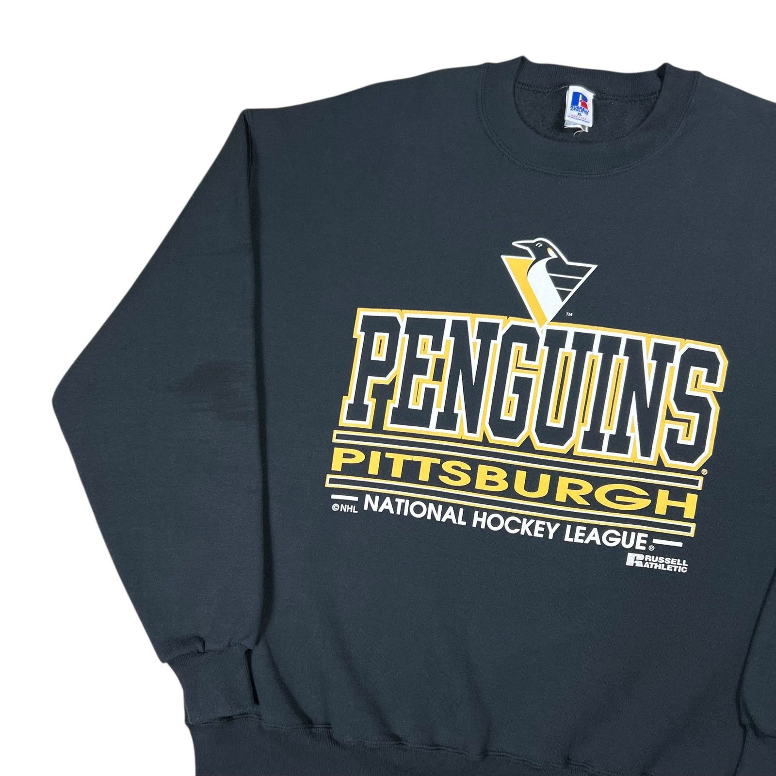 NHL × Russell Athletic × Vintage 90s Russell Athletic Pittsburgh Penguins NHL faded crewneck Size US XL / EU 56 / 4 - 4 Thumbnail