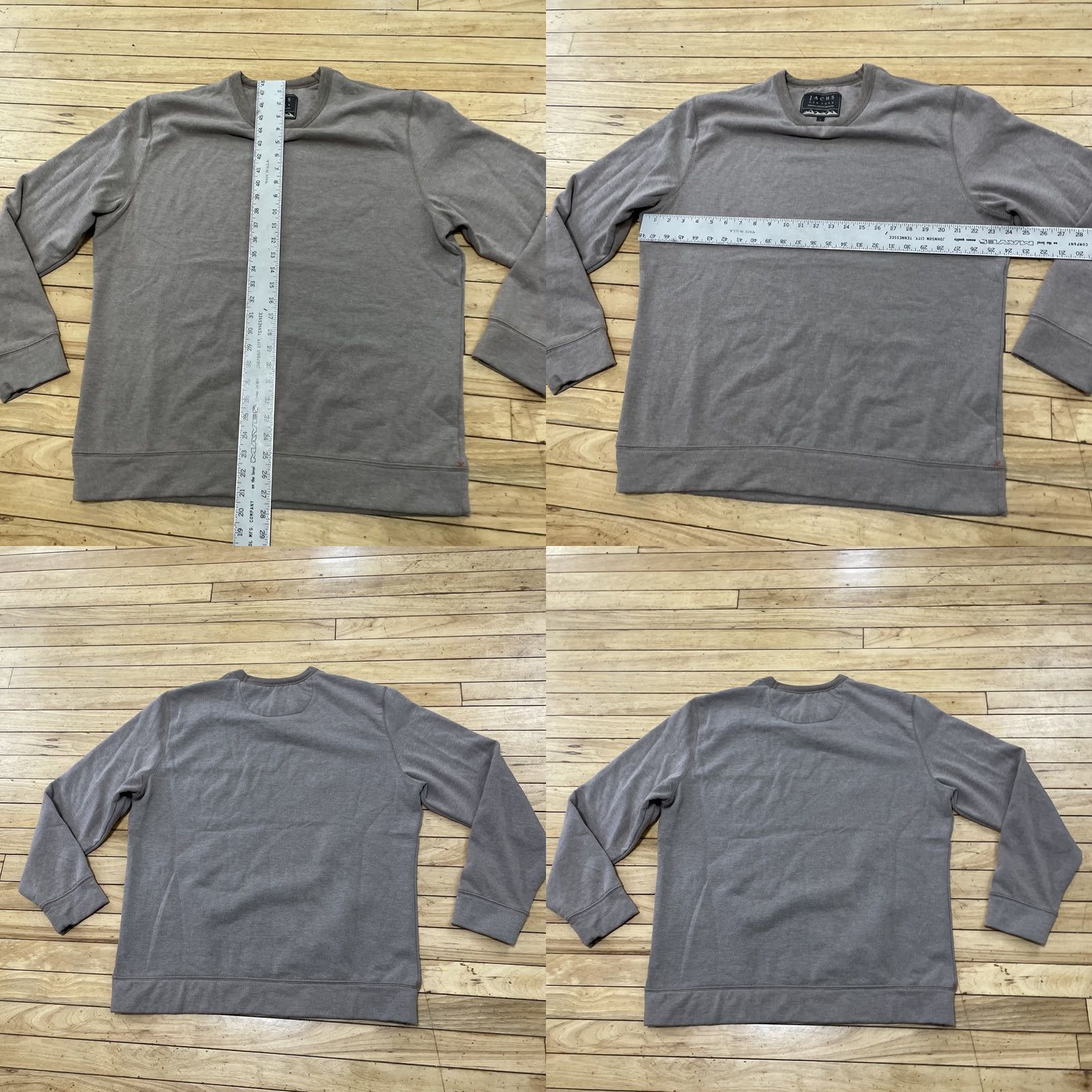 Vintage JACHS Lounge Sweater Men L Gray Tan Fleece Lined Sweatshirt Active Athleisure L Size US L / EU 52-54 / 3 - 11 Thumbnail