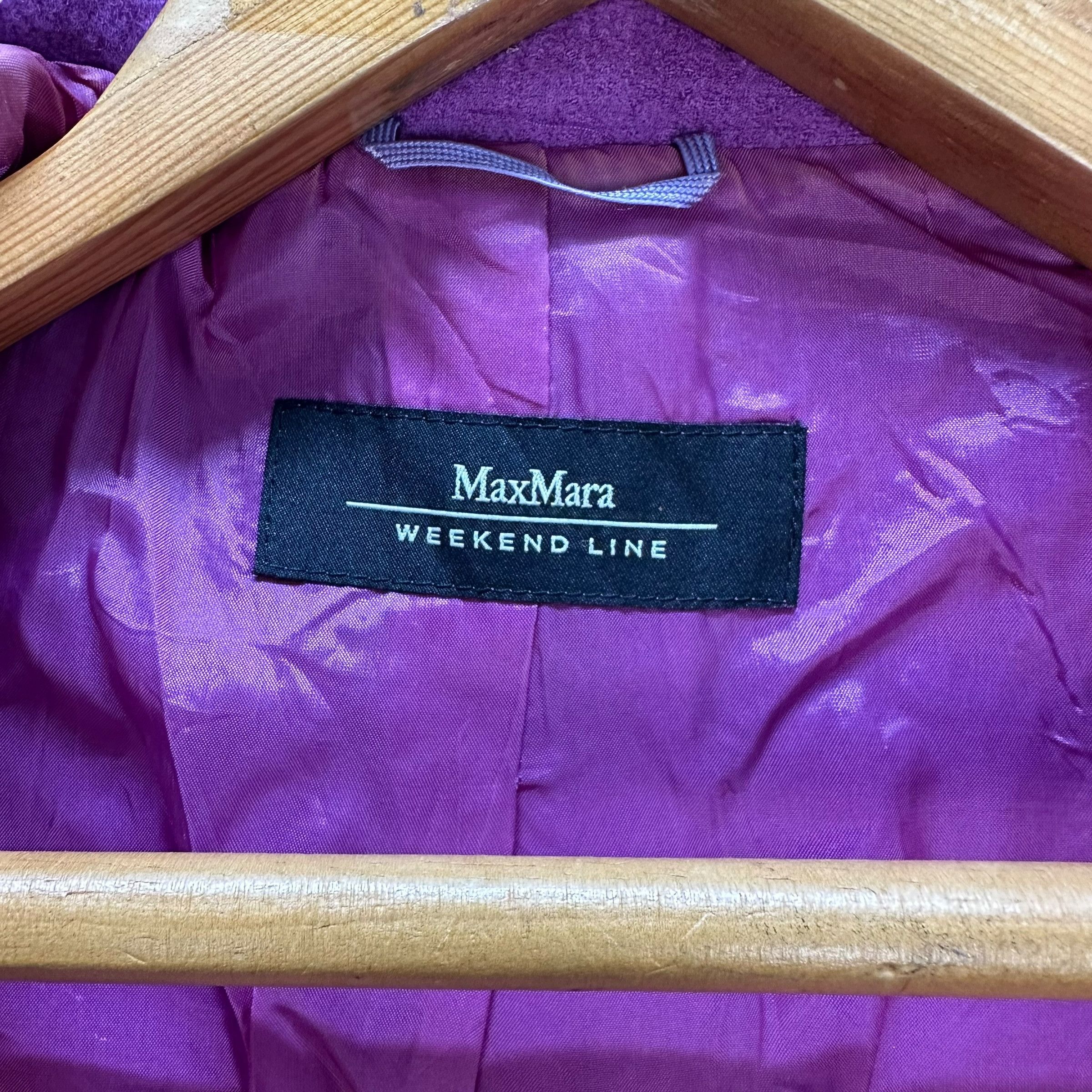 Max Mara Max Mara Purple Wool Double Collar Jacket #9132-60 Size M / US 6-8 / IT 42-44 - 7 Thumbnail
